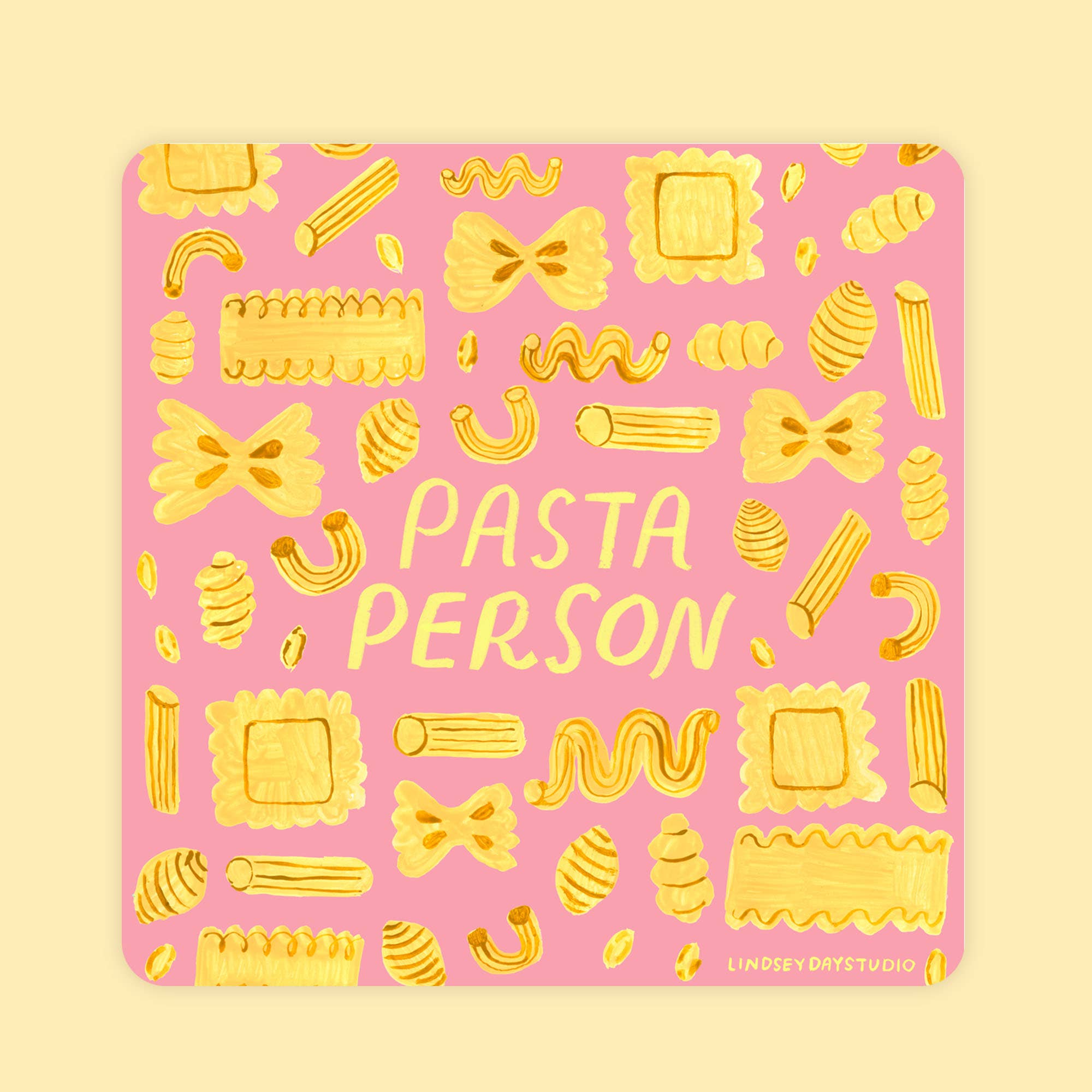 Pasta Person Sticker, Funny Food Sticker