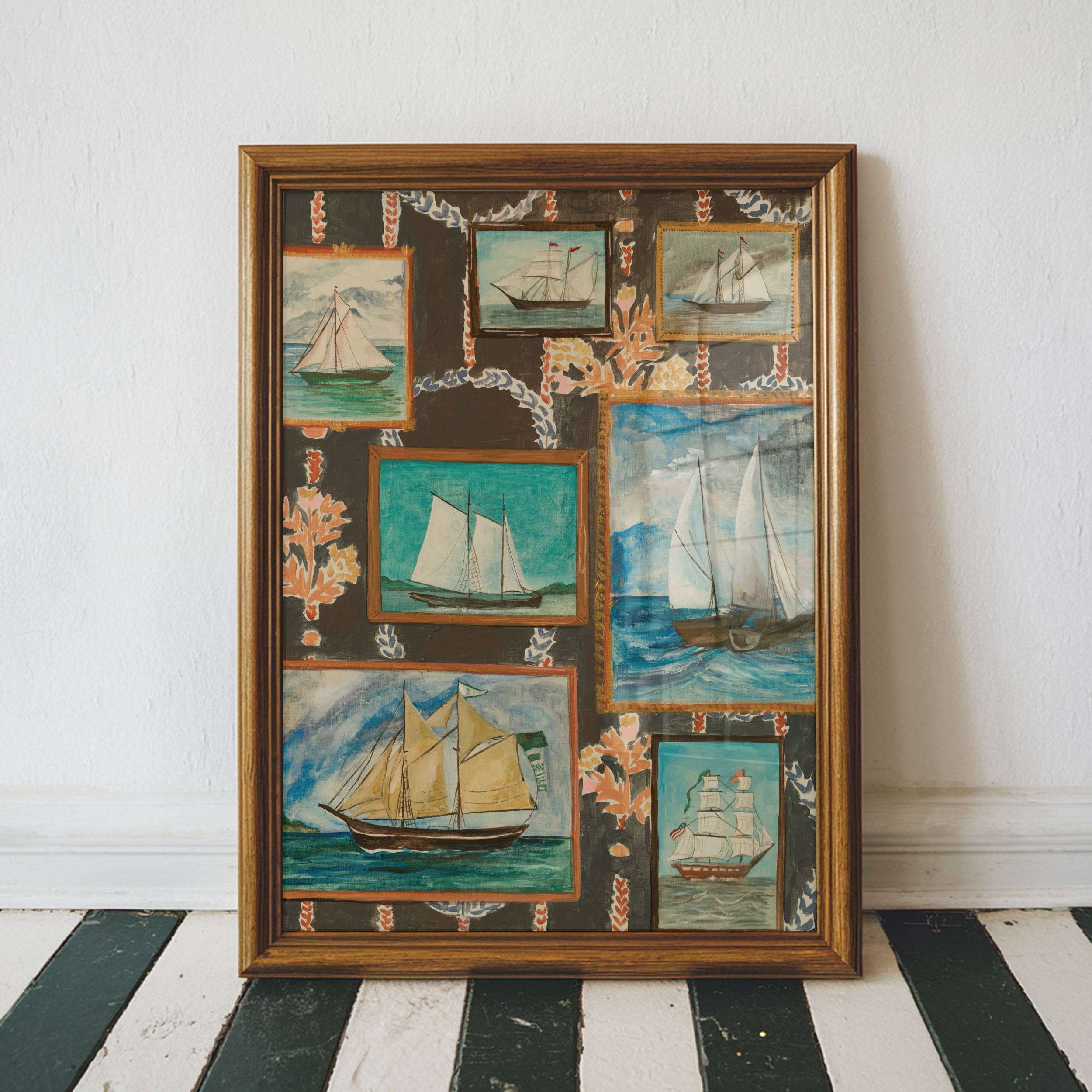 Ship Art Print, Nautical Art, Coastal Wall Art, Beach Art : 8x10 inches