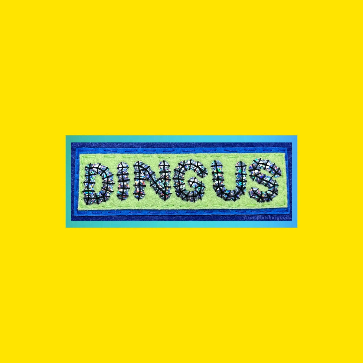 DINGUS ~ Sequin Patch Inspired Waterproof Holographic Sticker