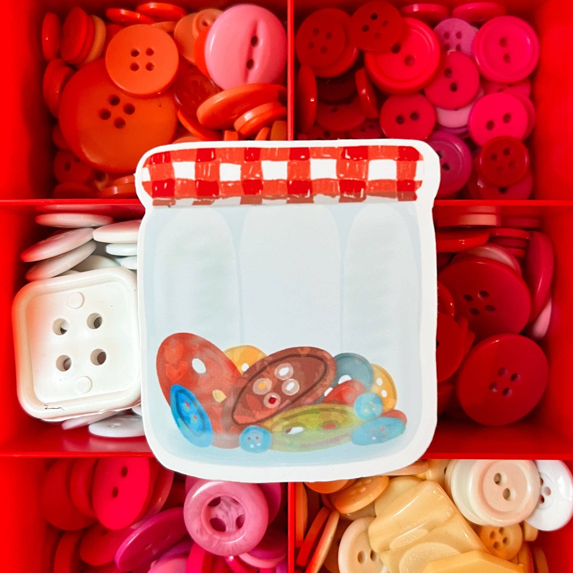 Jar Of Buttons Sticker