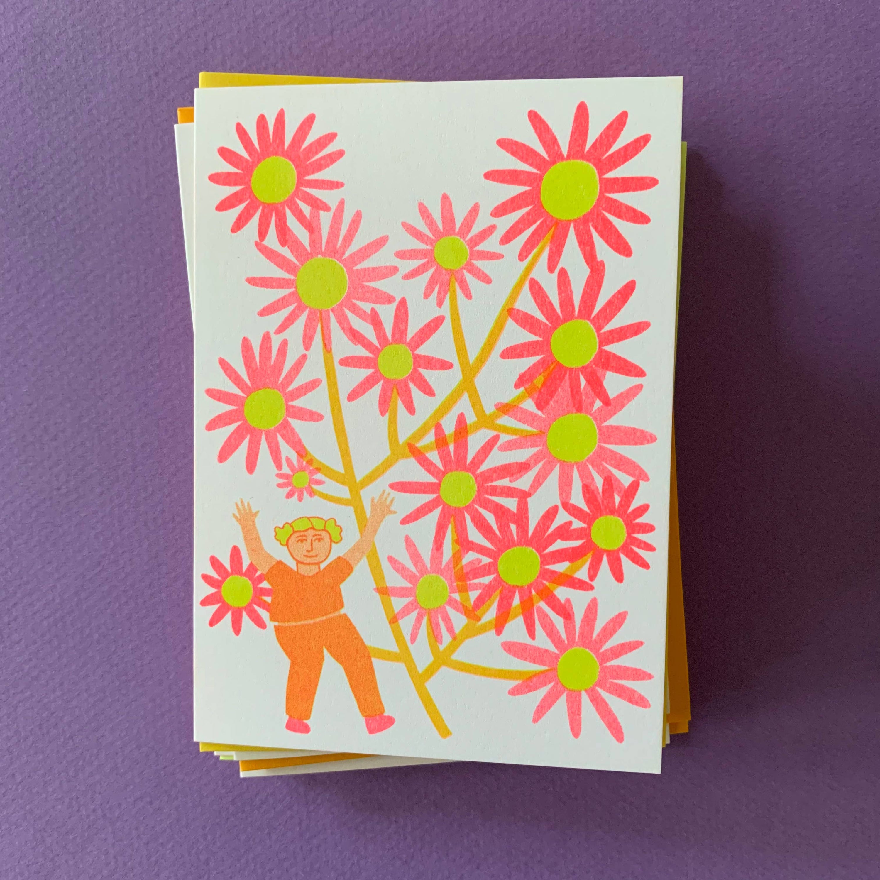 Blooming Card Set - Risograph Printed
