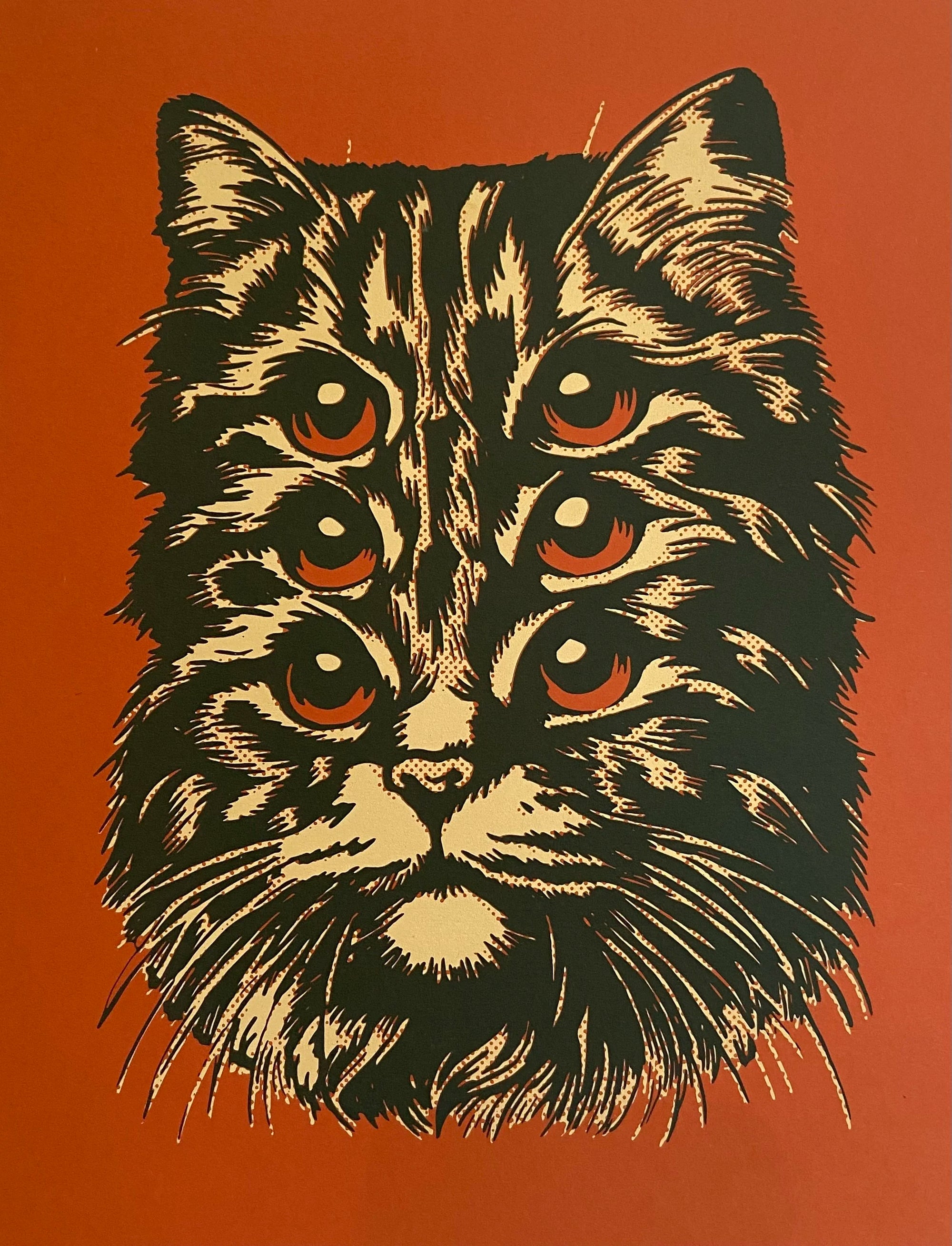 6-Eyed Cat- Print