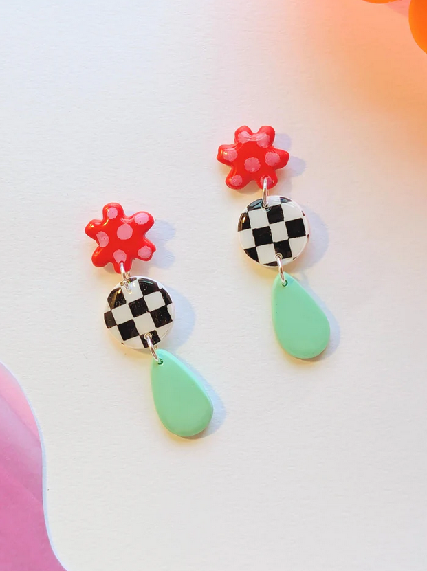 Floral Racers Earrings