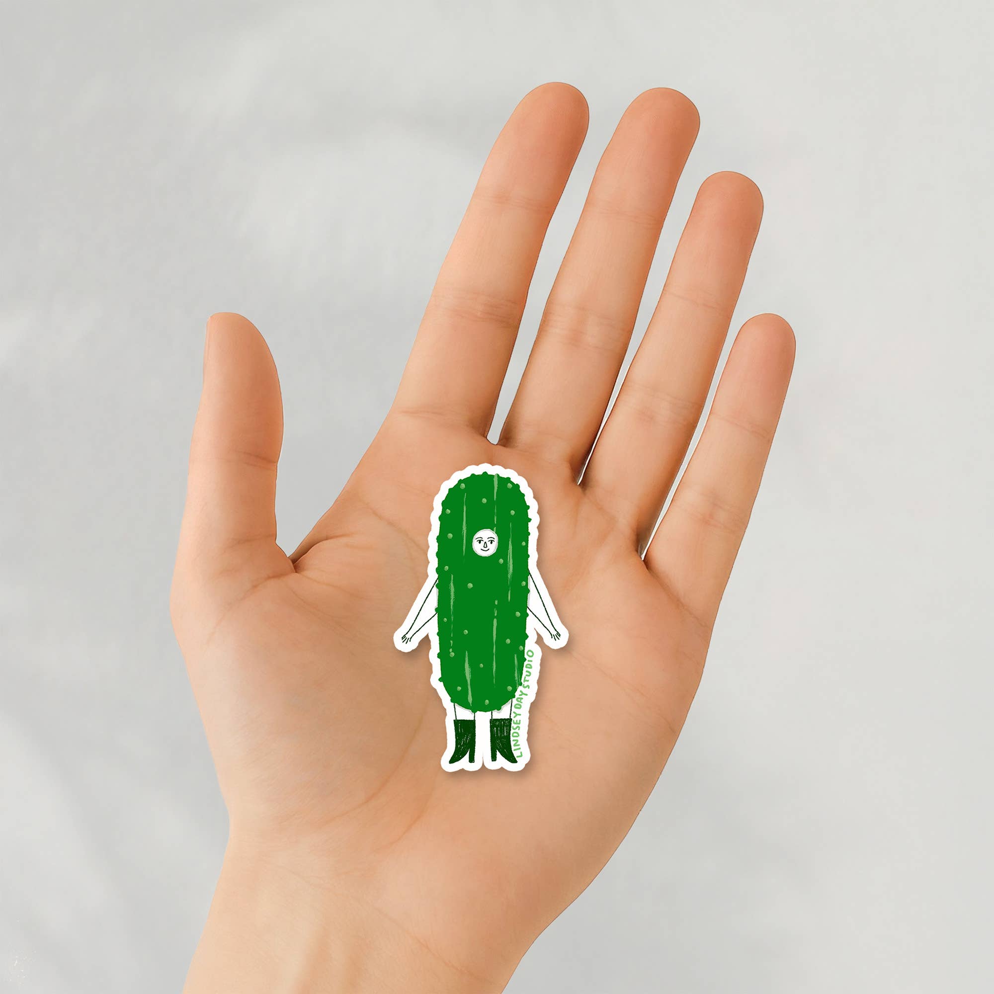 Pickle Girl Sticker, Food Sticker, Funny Sticker