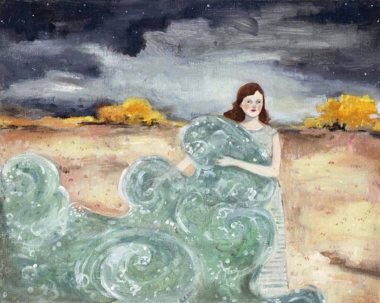 She carried with her the sea - Print