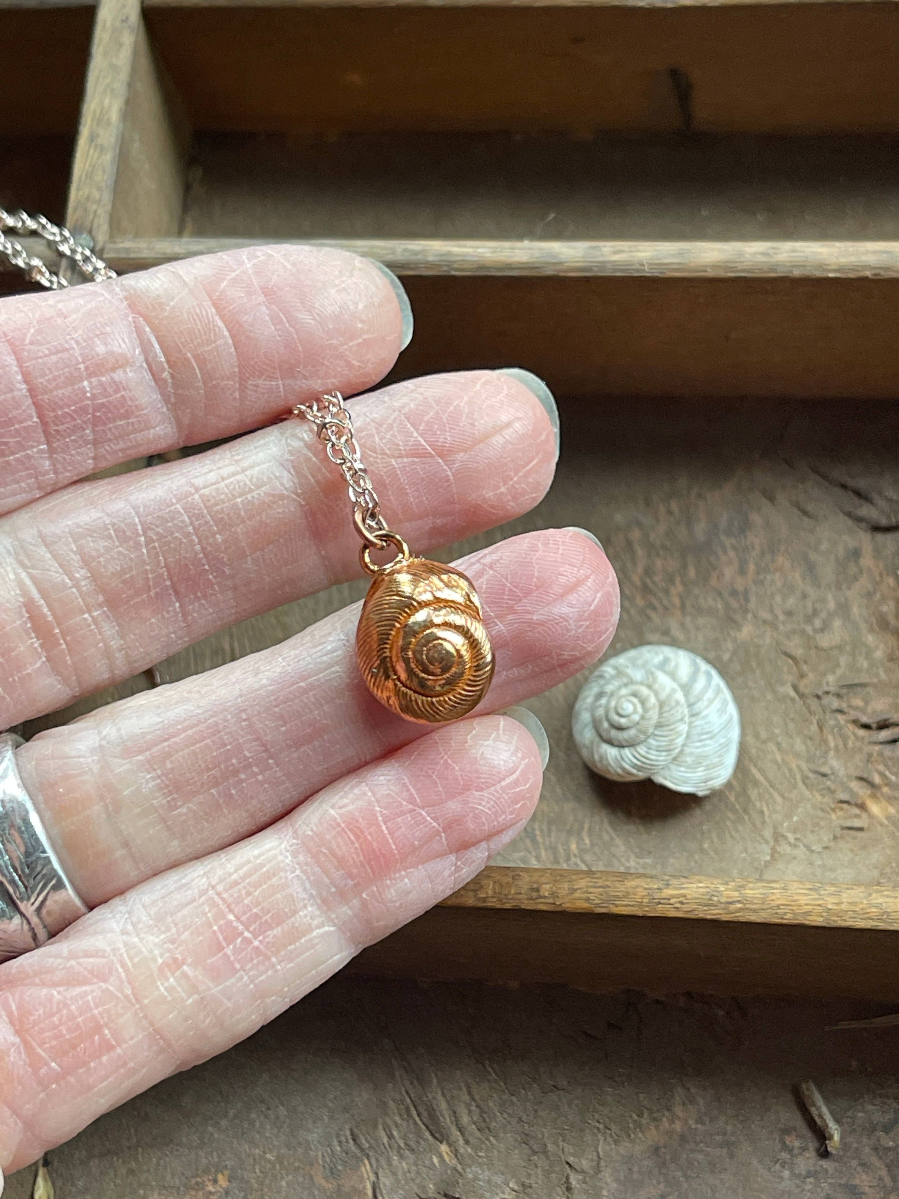 Snail Shell Necklace- Bronze