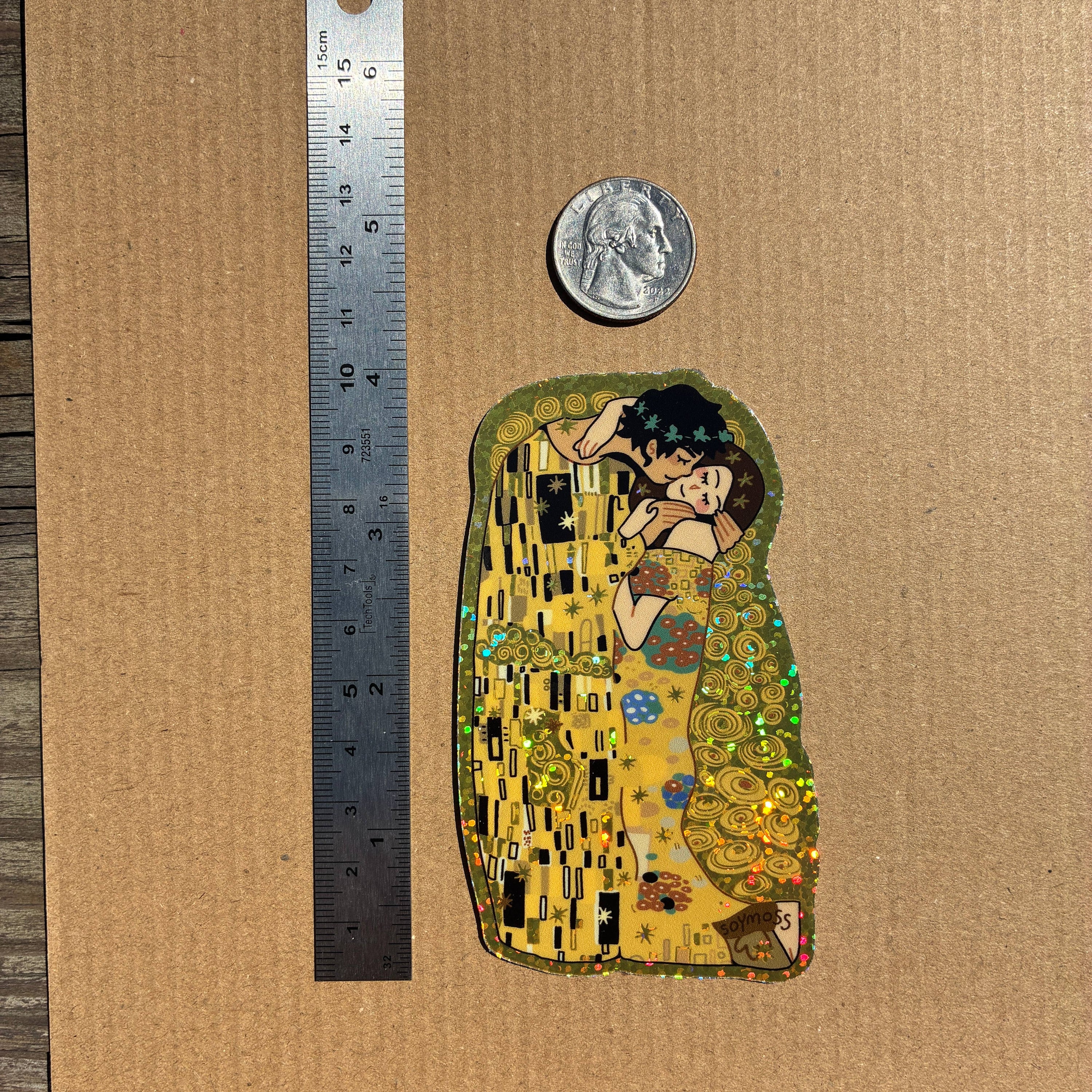 The Kiss Glitter Sticker