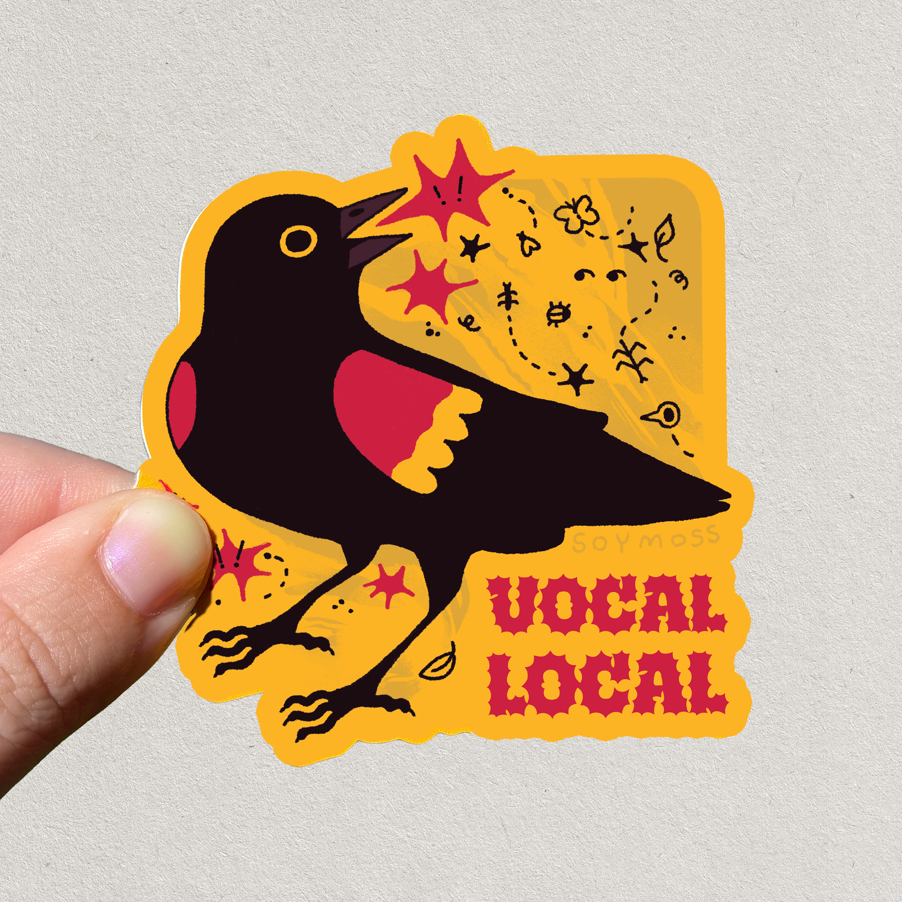 Vocal Local Red-winged Blackbird Sticker