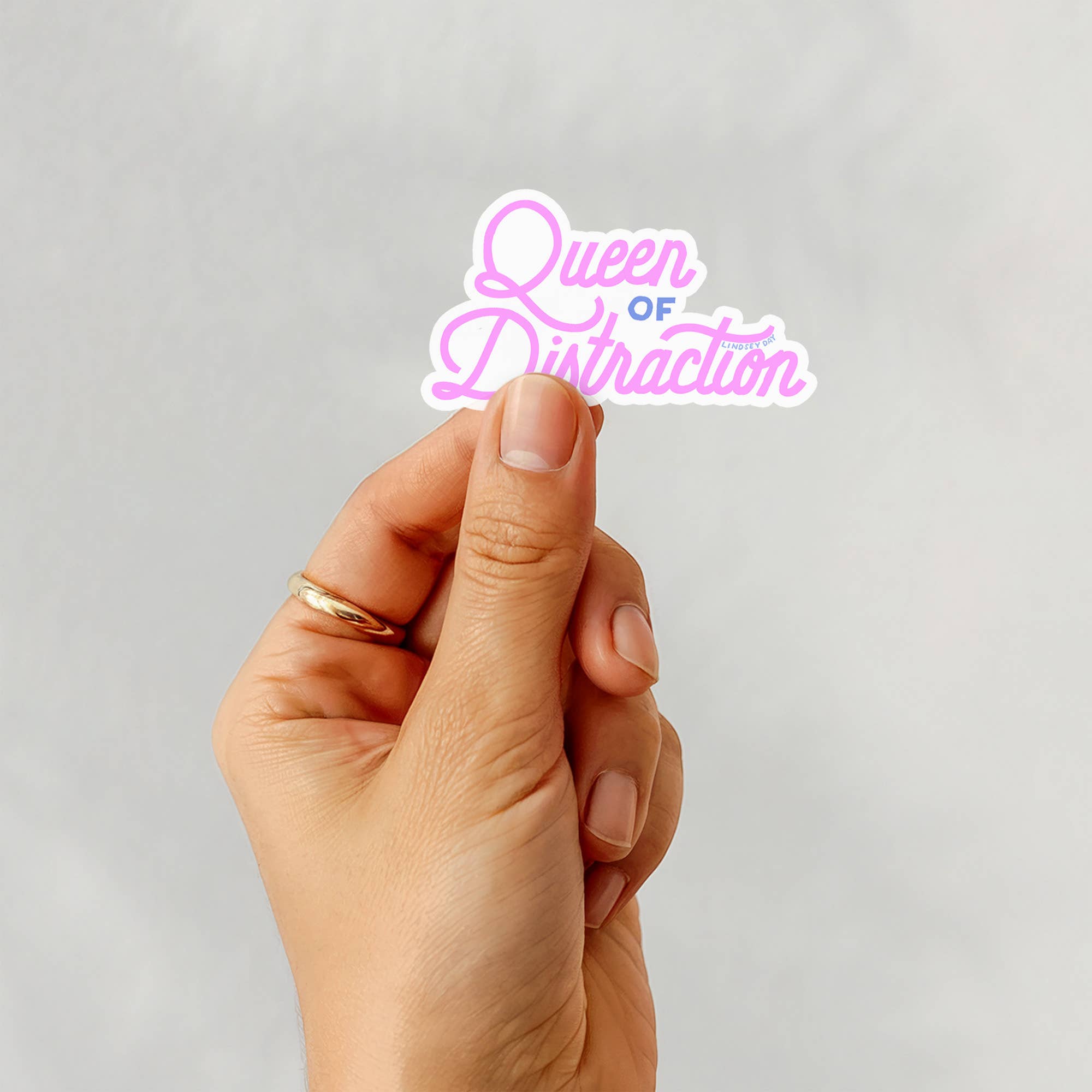 Queen of Distraction Sticker, Funny Sticker, ADHD Sticker