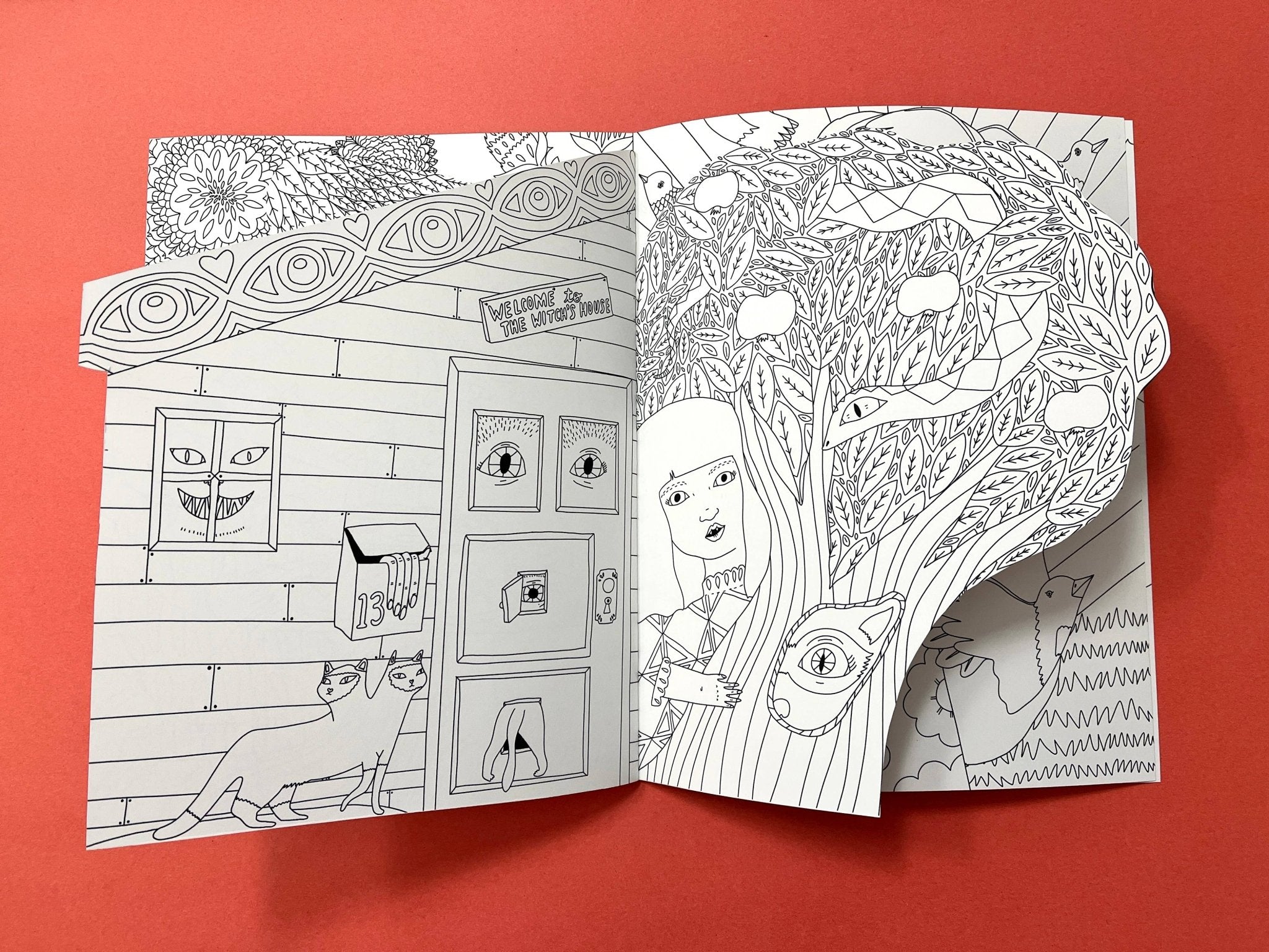 Erika Rier - To the Witch's House We Go - Coloring Book w/handcut pages - VISUAL INDEX