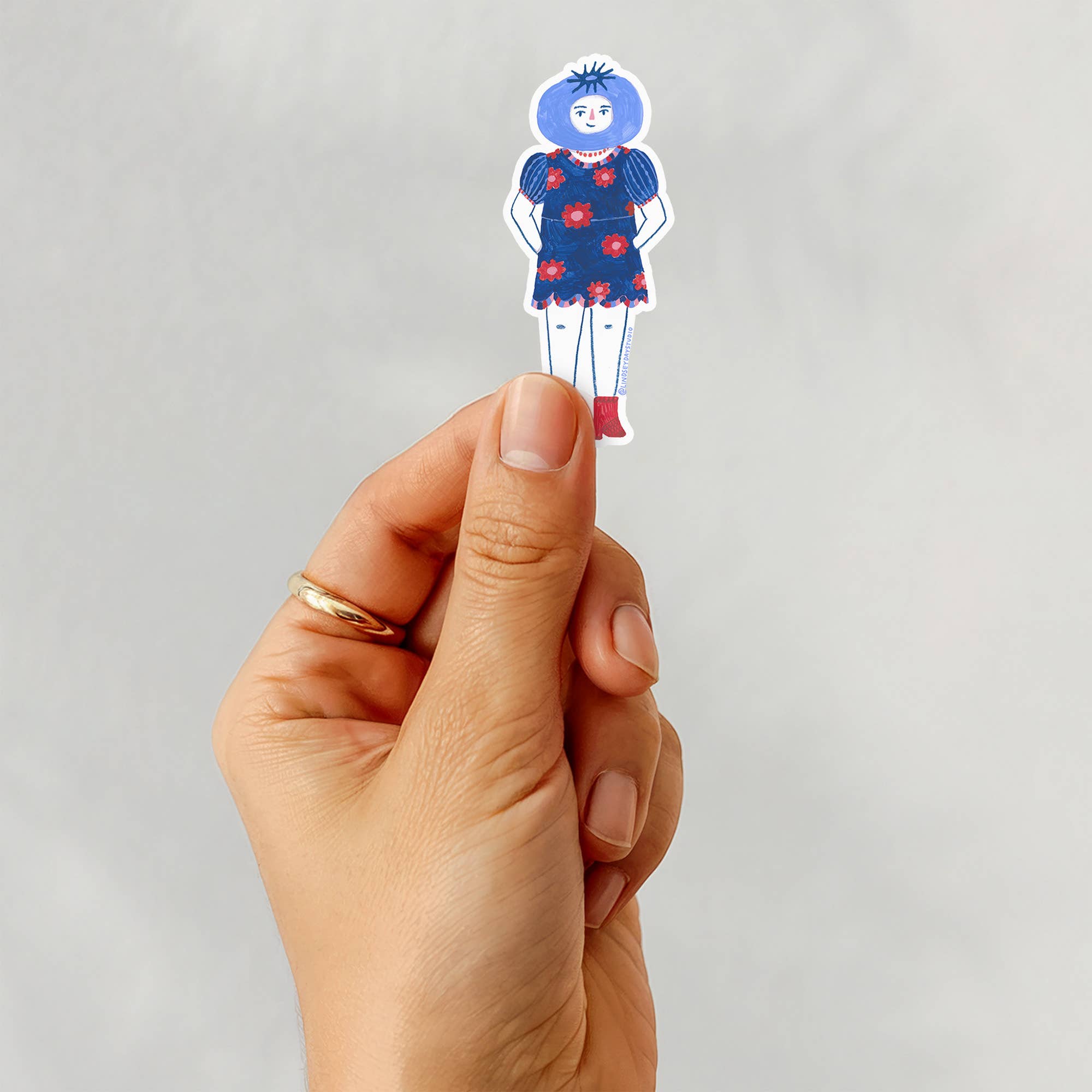 Bobby Blueberry Sticker, Funny Sticker, Food Sticker