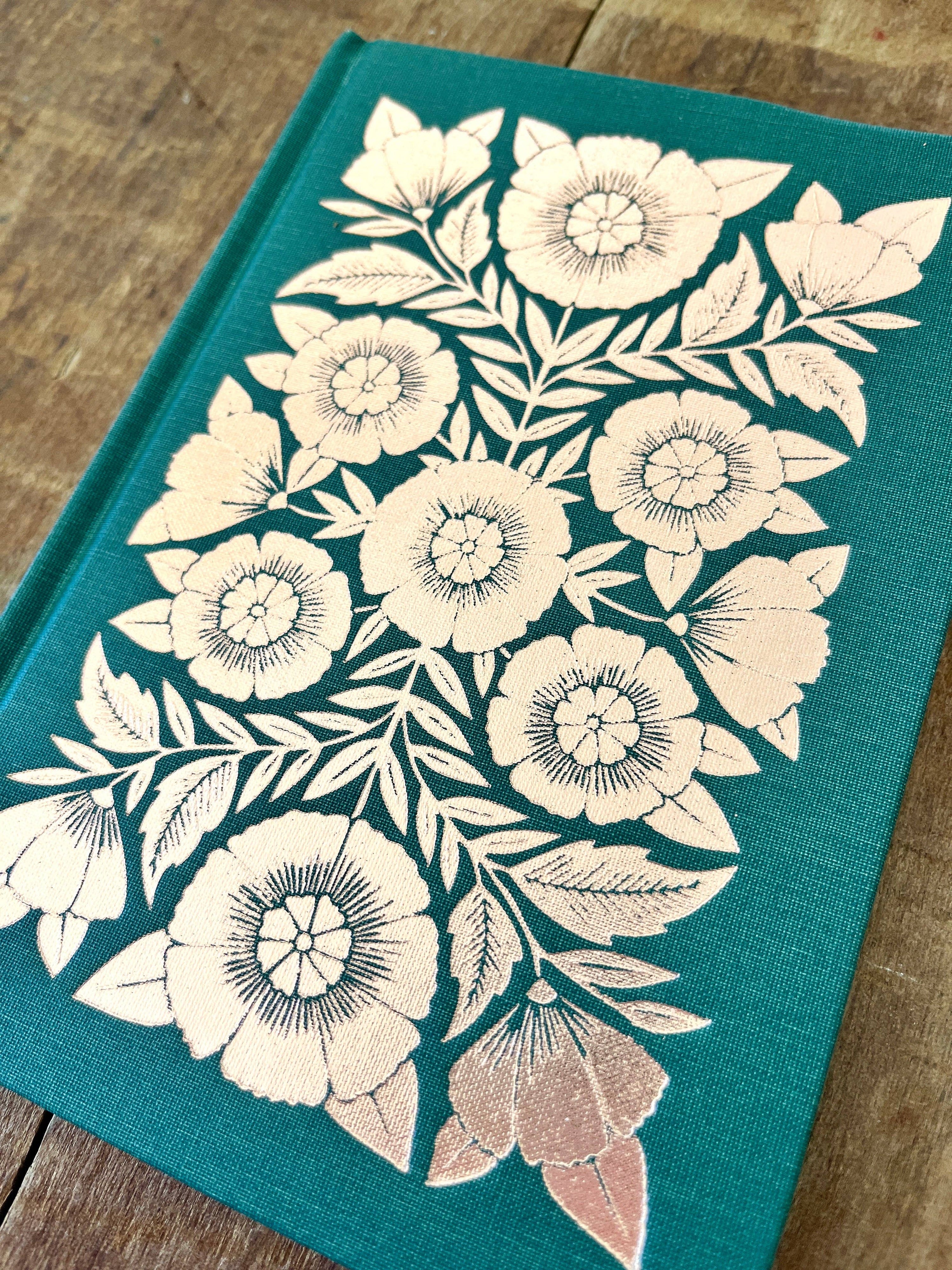 Foil Stamped Linen Journal: Jewel Green