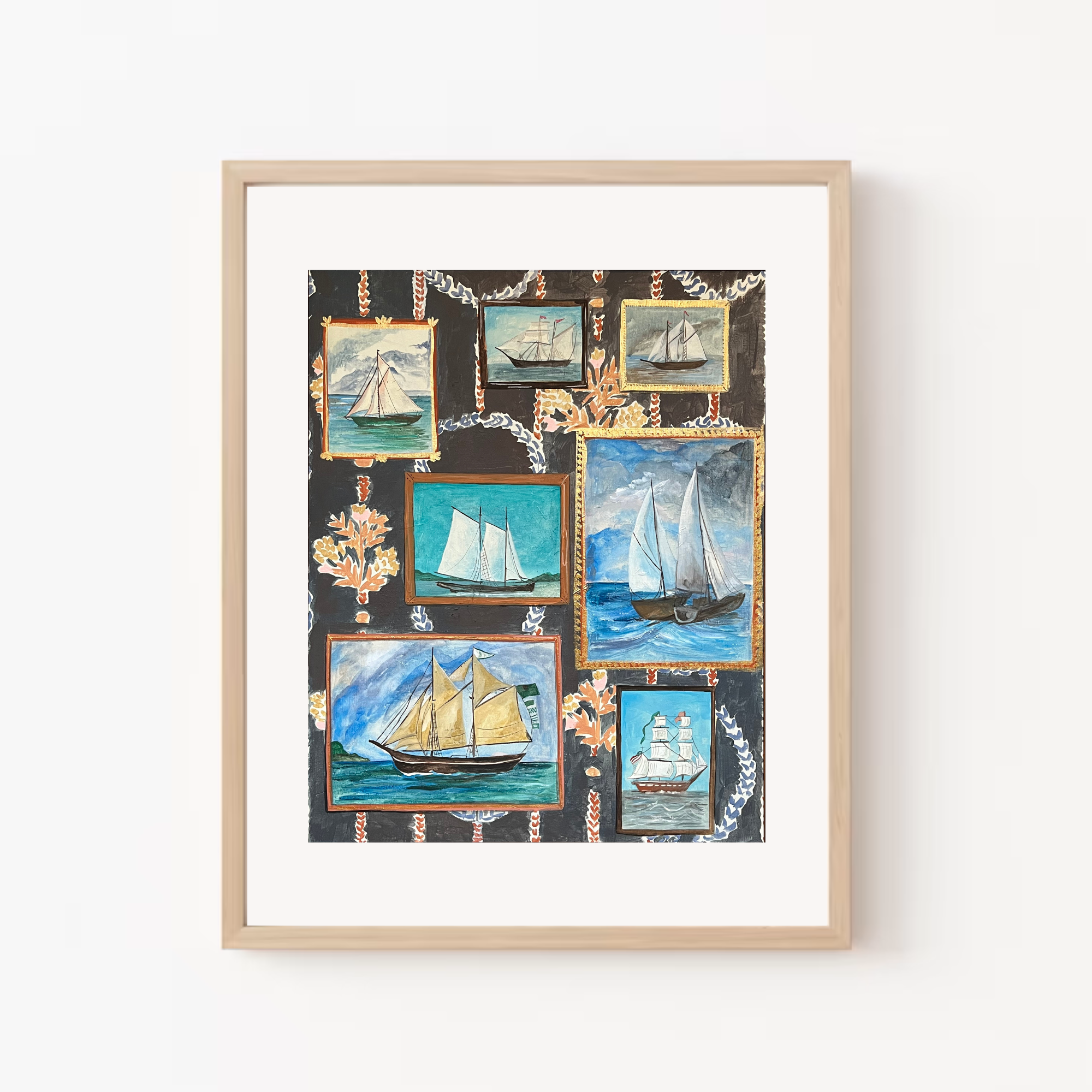 Ship Art Print, Nautical Art, Coastal Wall Art, Beach Art : 8x10 inches