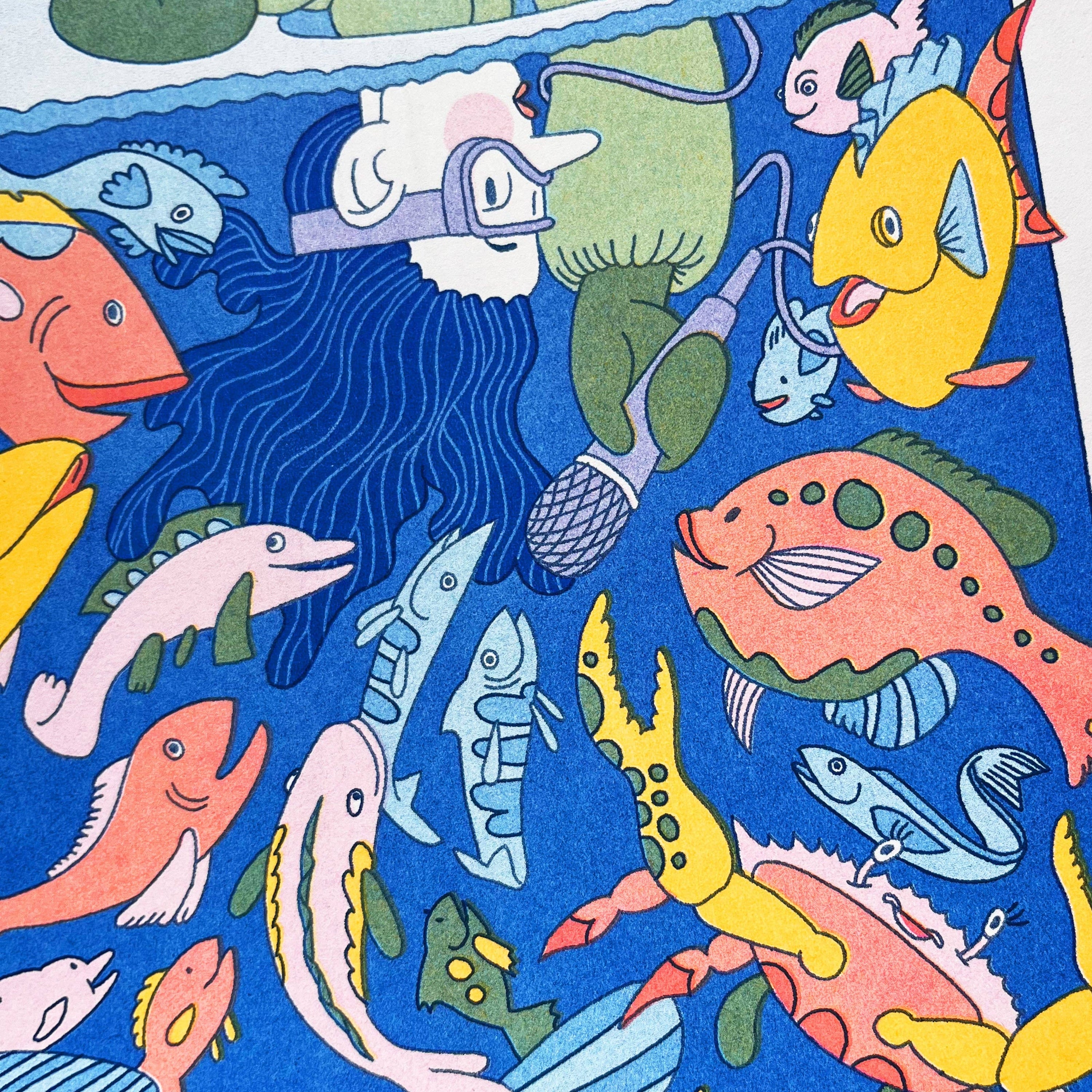 Riso Print: Animal Sounds