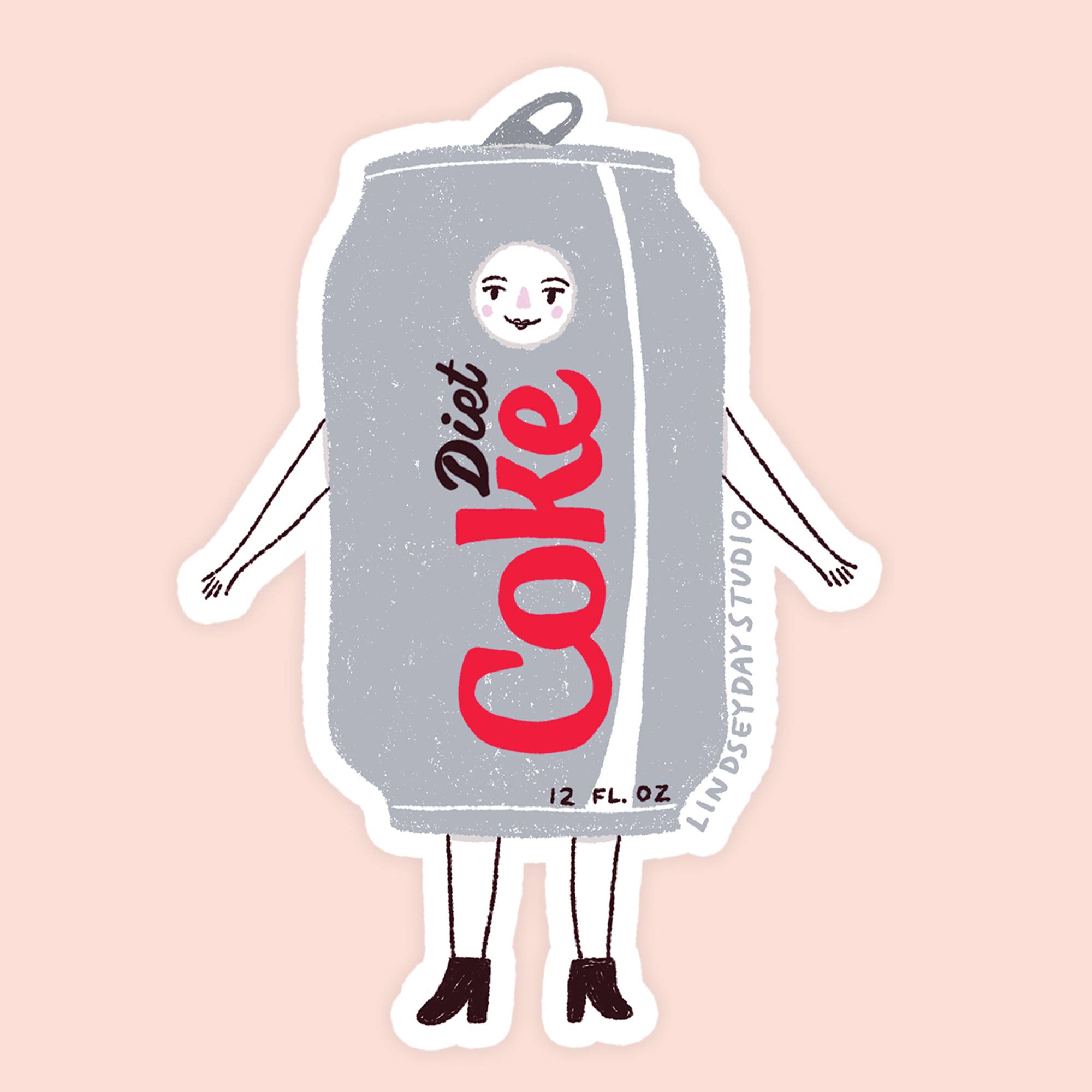 Diet Coke Deanne Sticker, Funny Sticker, Food Sticker