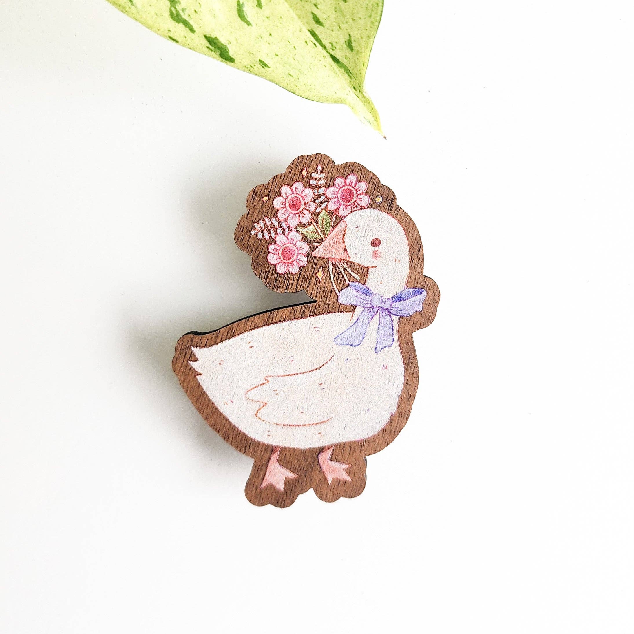 Goose Blooms Refrigerator Magnet