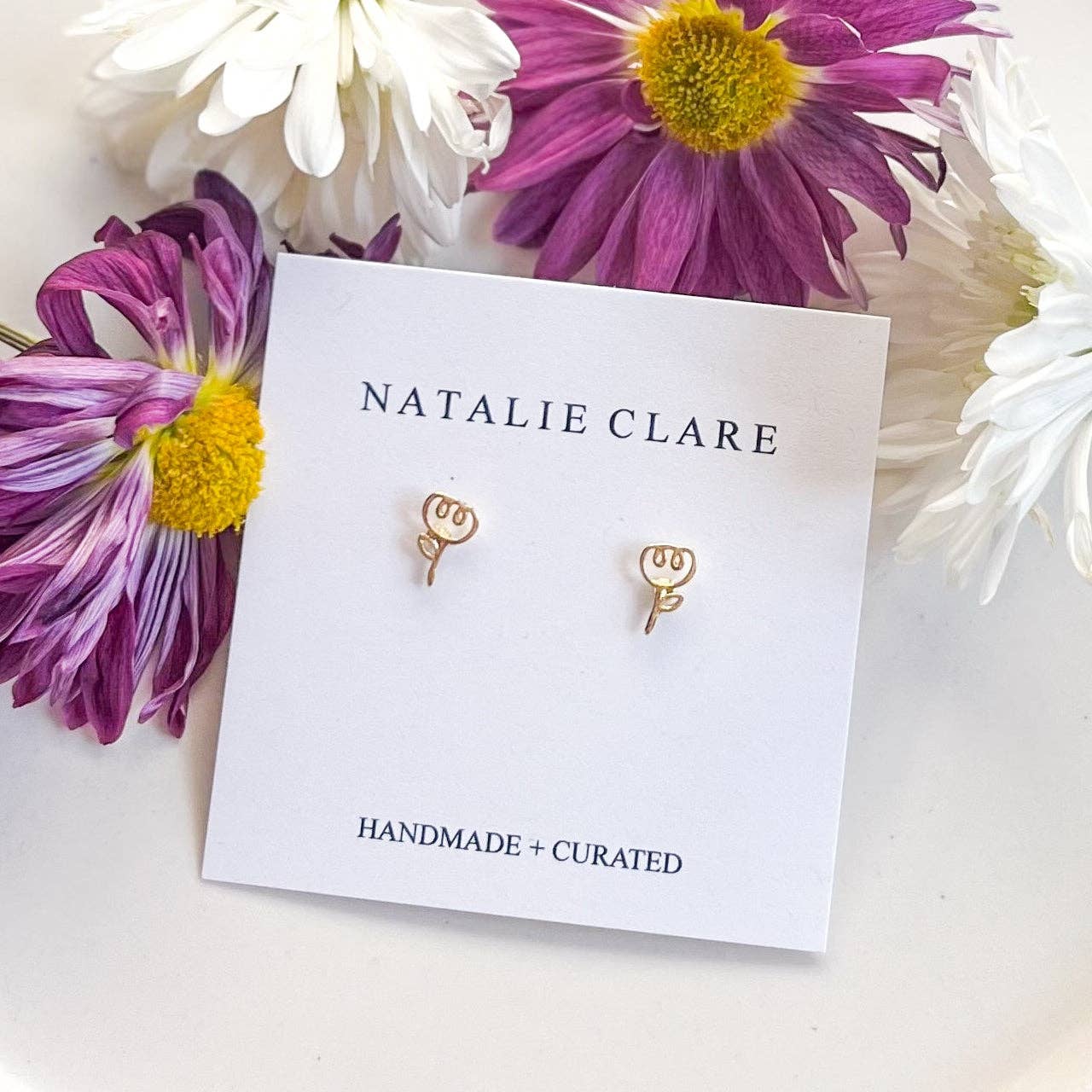 Tiny Tulip Stud Earring