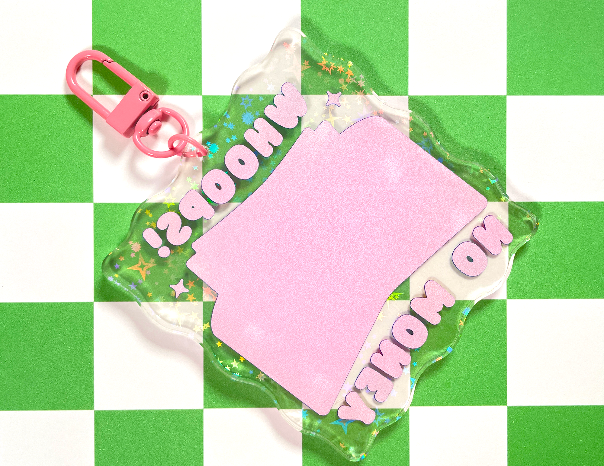 Whoops! No Money Acrylic Keychain | Holographic Keychain