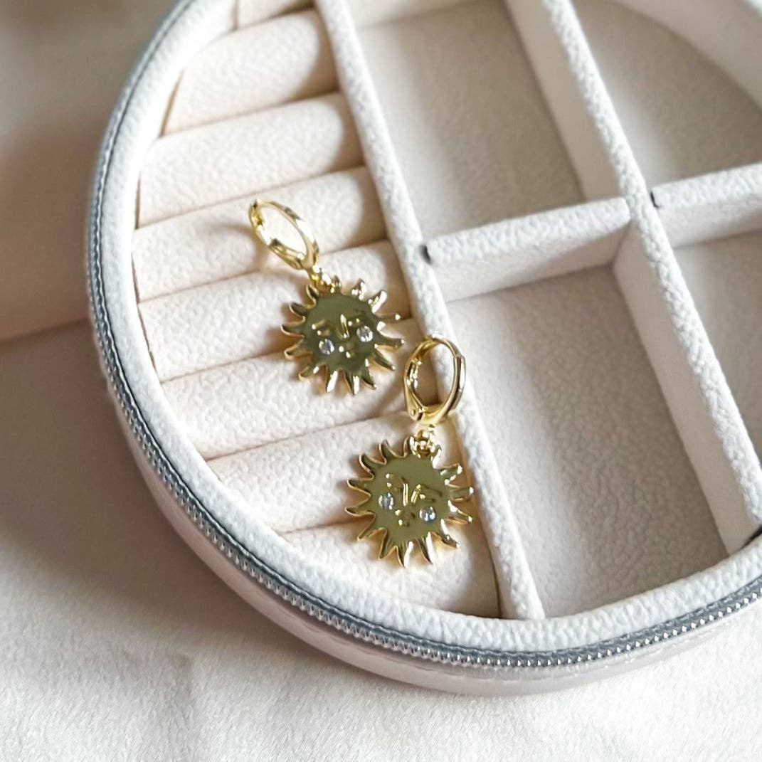 Sleeping Sun Hoop Earrings