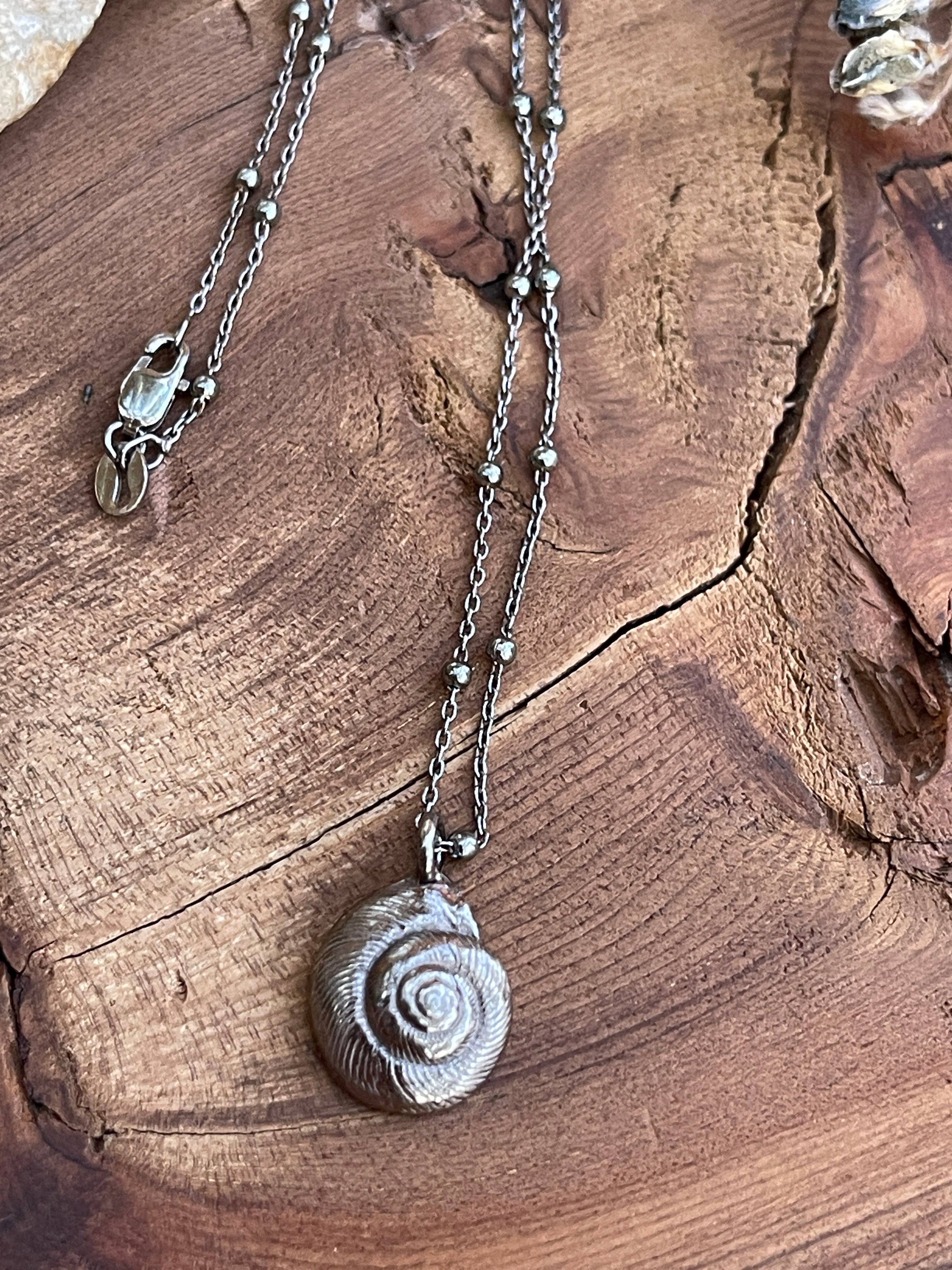 Snail Shell Necklace- Bronze