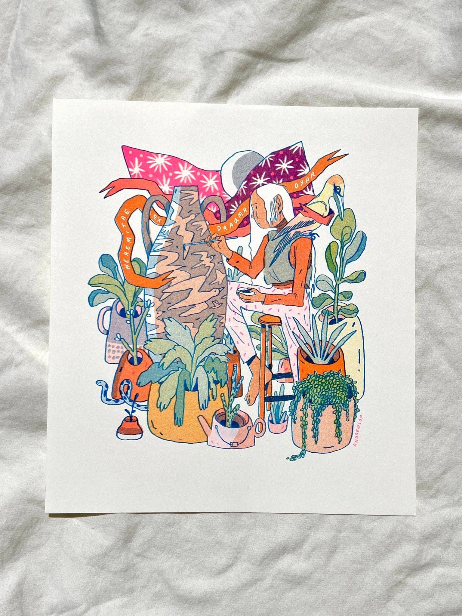 Natalie Andrewson - The Sculptor: Hermits of the Dream Islands - Riso Print - VISUAL INDEX