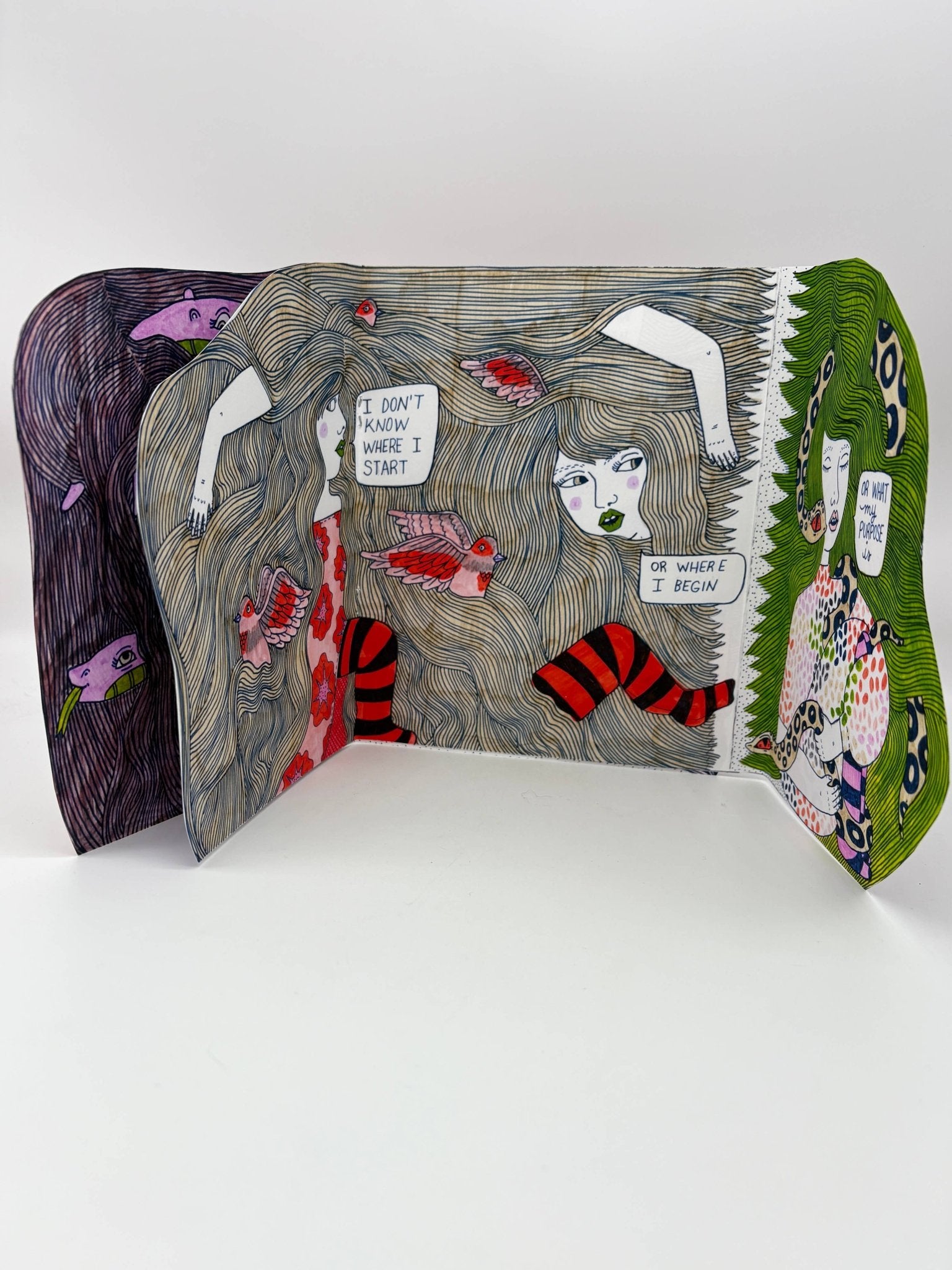 Erika Rier - In These Tangled Webs, Illustrated Art Zine with Handcut Pag - VISUAL INDEX