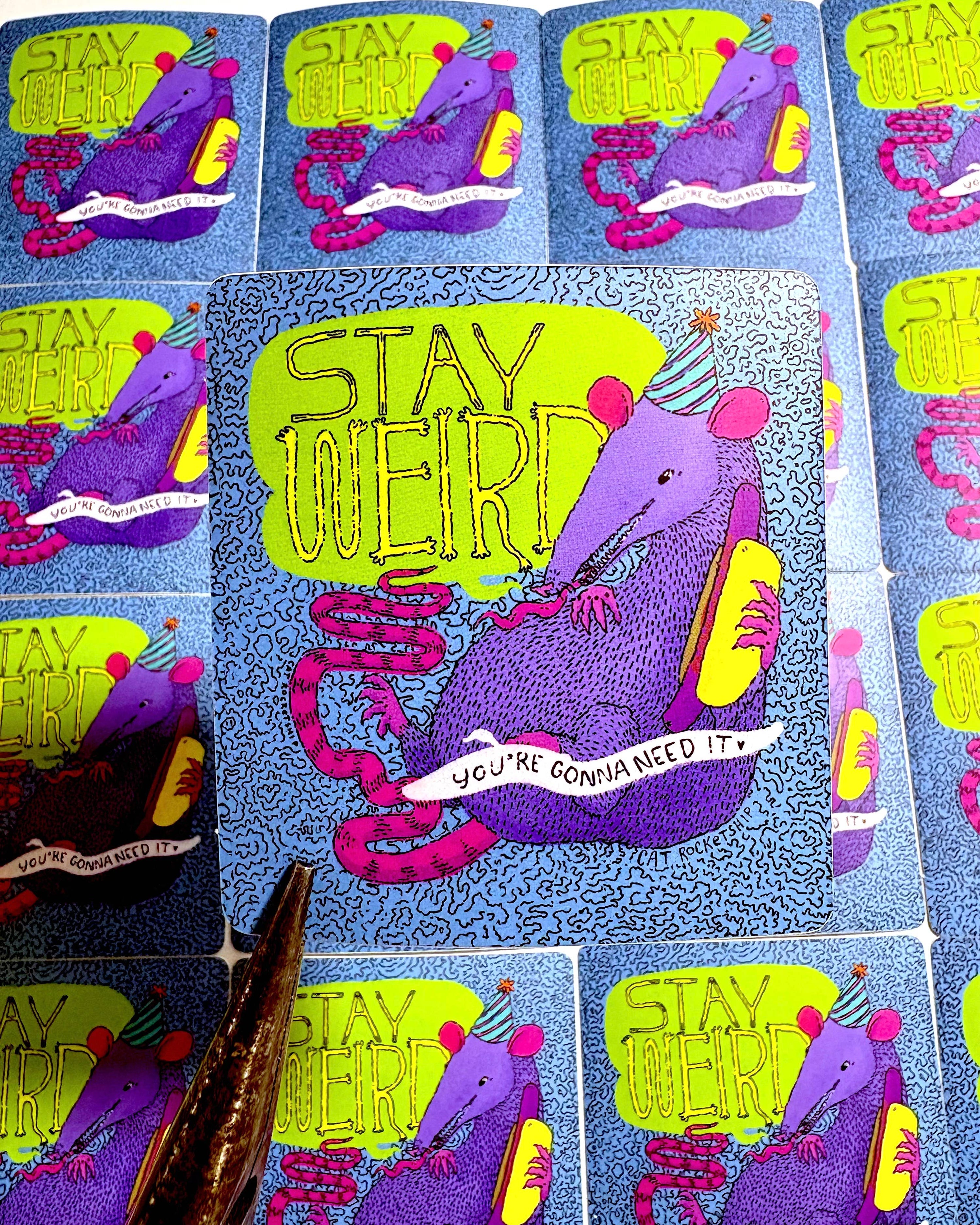 Stay Weird Possum Sticker 