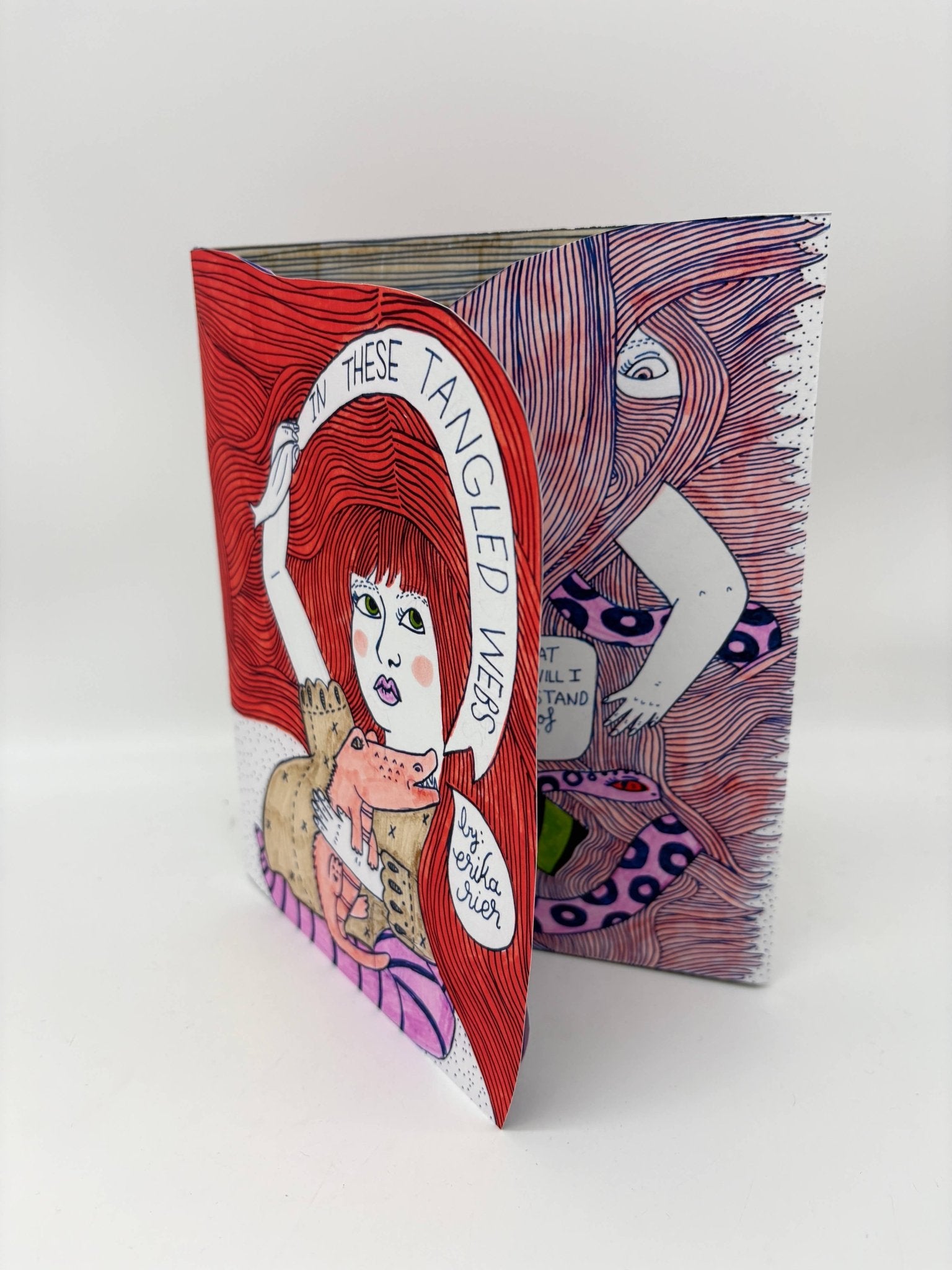 Erika Rier - In These Tangled Webs, Illustrated Art Zine with Handcut Pag - VISUAL INDEX