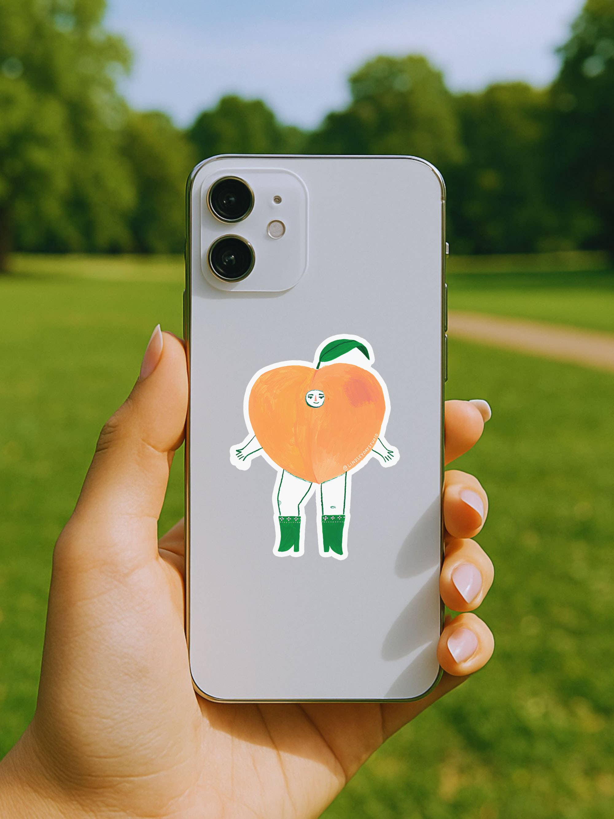 Pepper Peach Sticker, Food Sticker, Funny Sticker