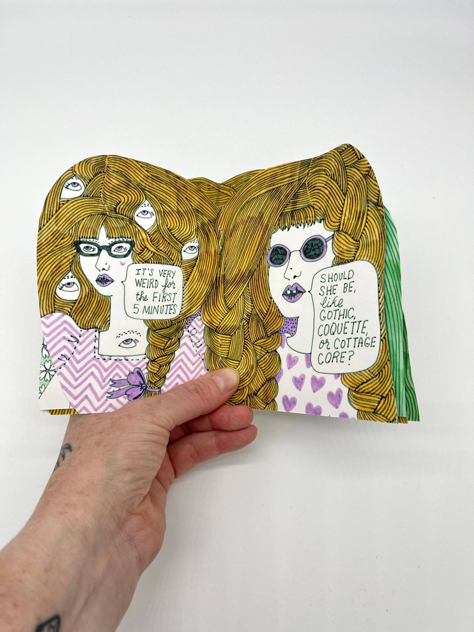 Erika Rier - Summer Camp - Hand - cut Illustrated Mini Zine - VISUAL INDEX