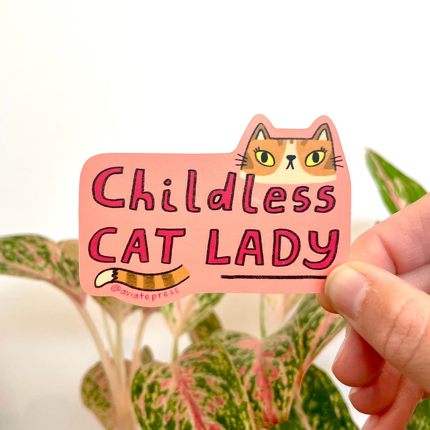 Liberal Childless Cat Lady Decorative Vinyl Sticker