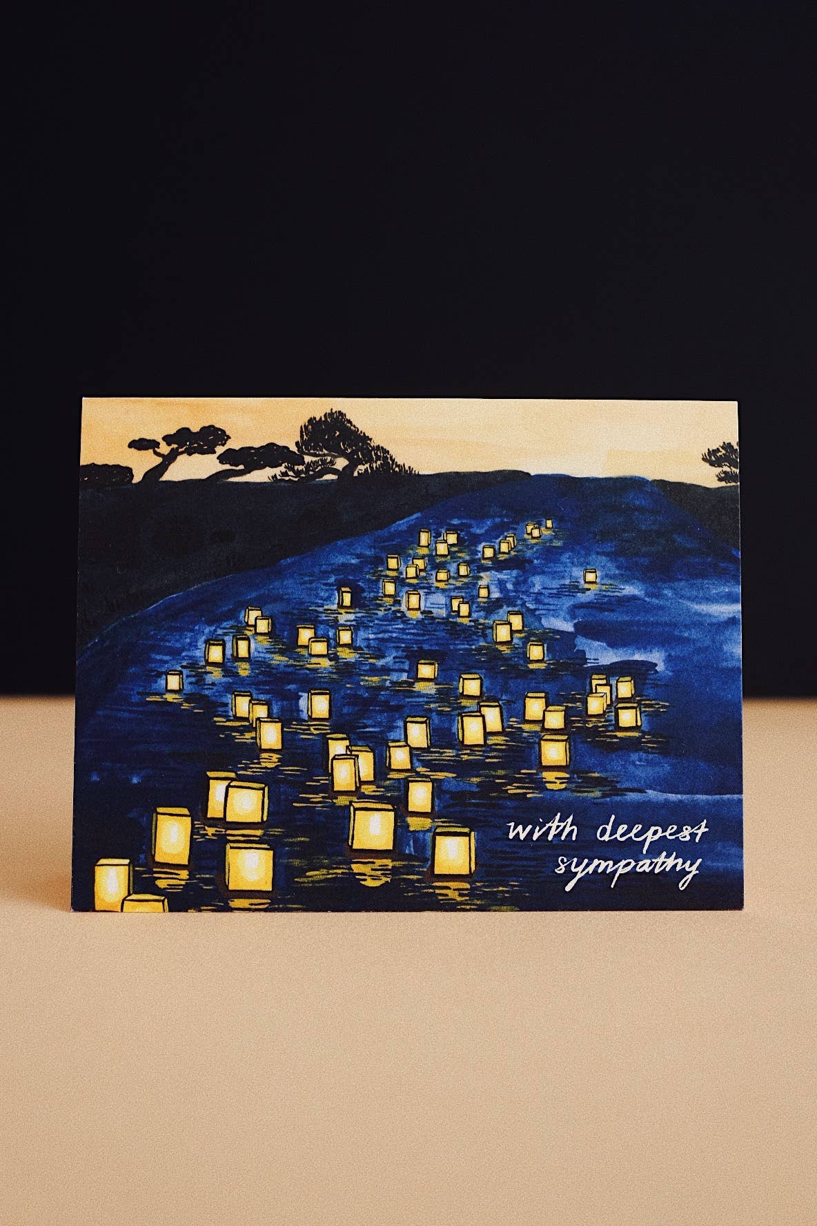 Japanese Lanterns Sympathy Card