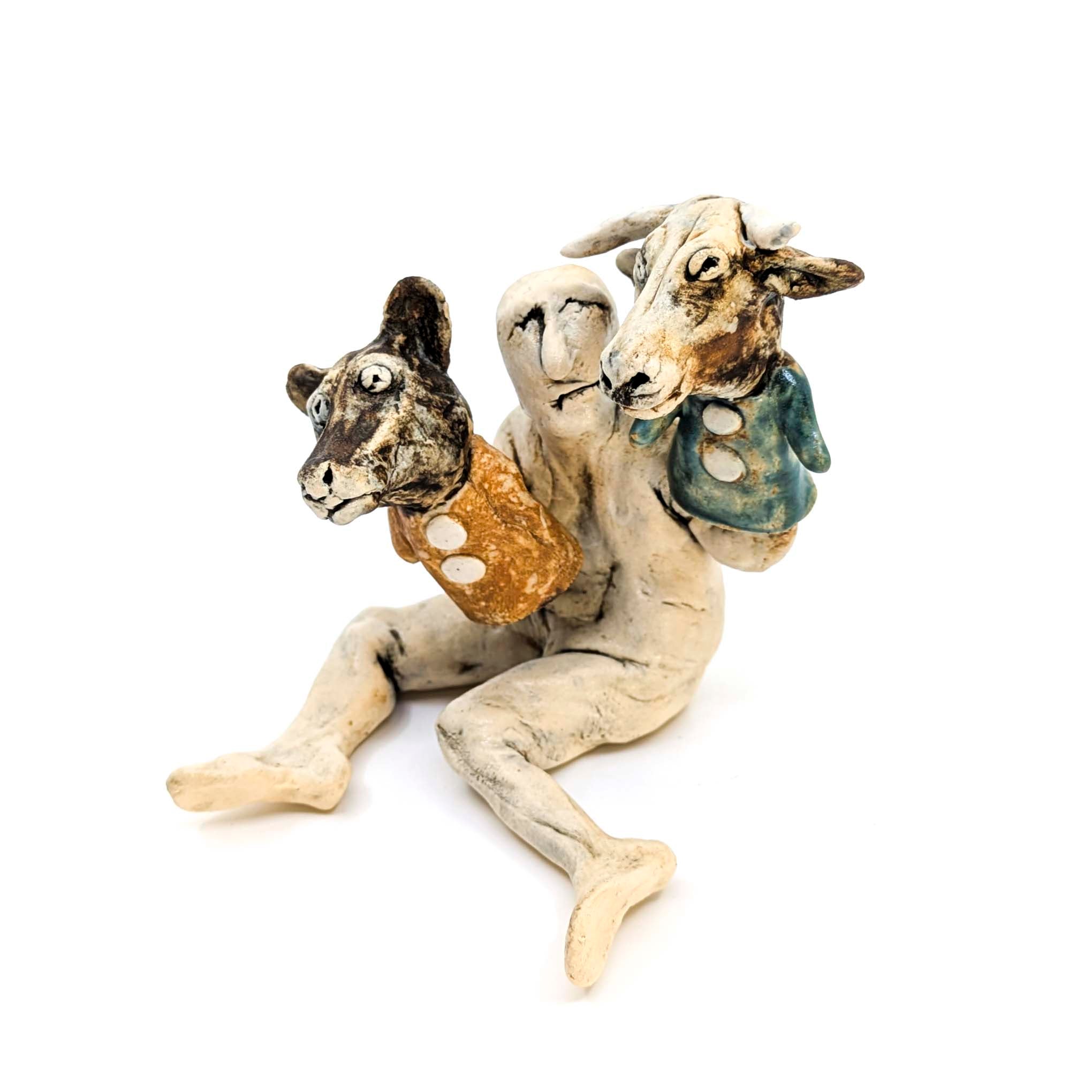 Puppet Man with Cow/Bear