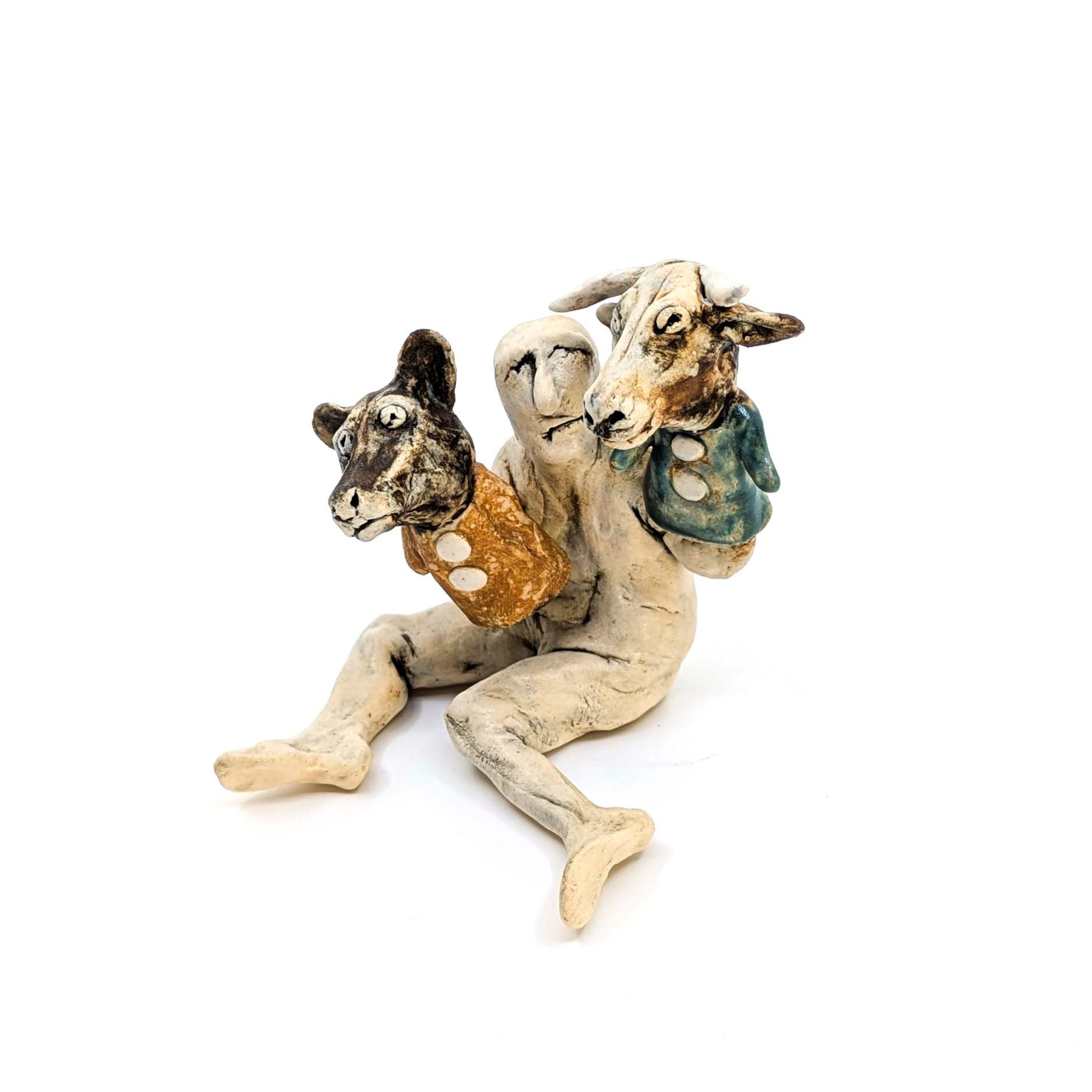 Puppet Man with Cow/Bear