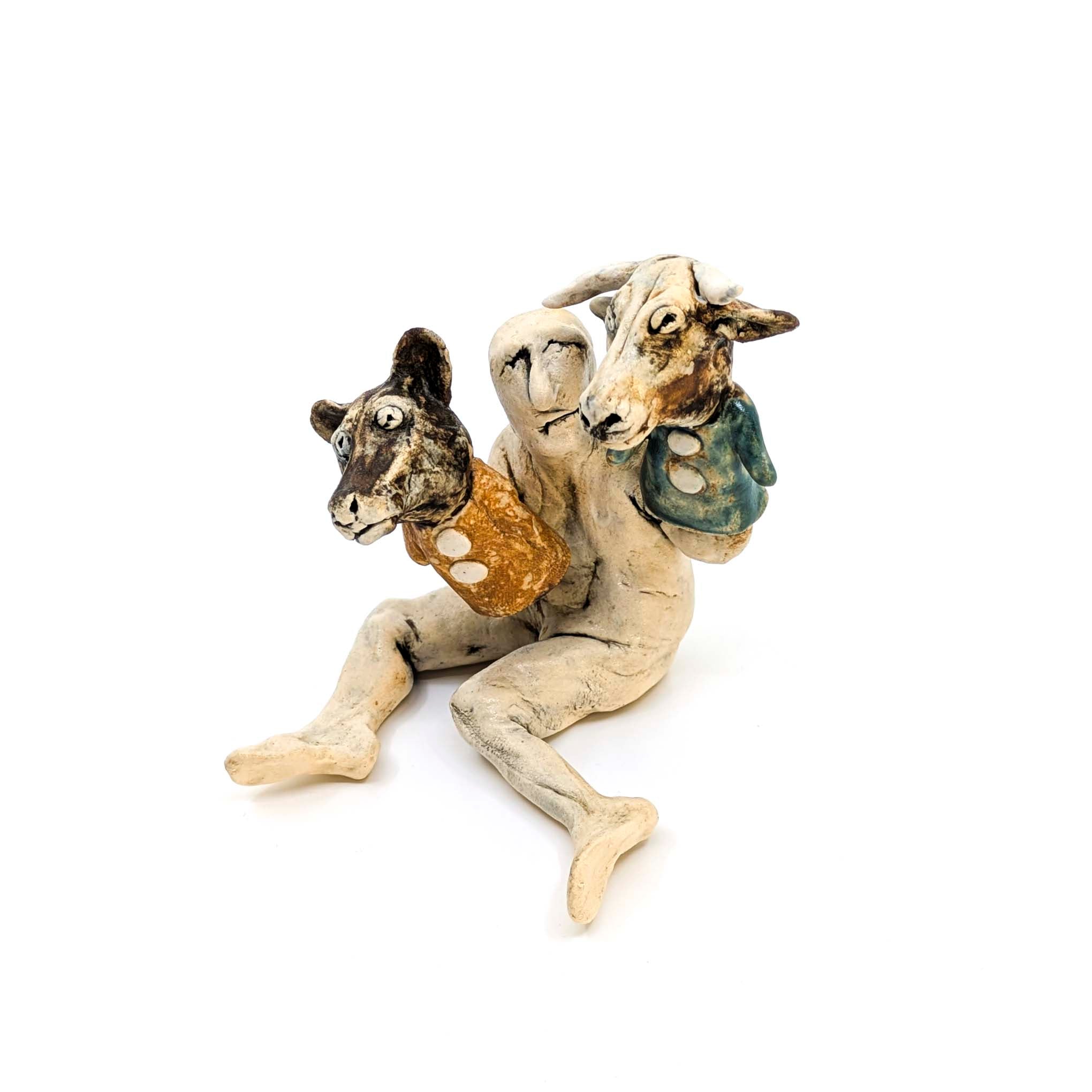 Puppet Man with Cow/Bear