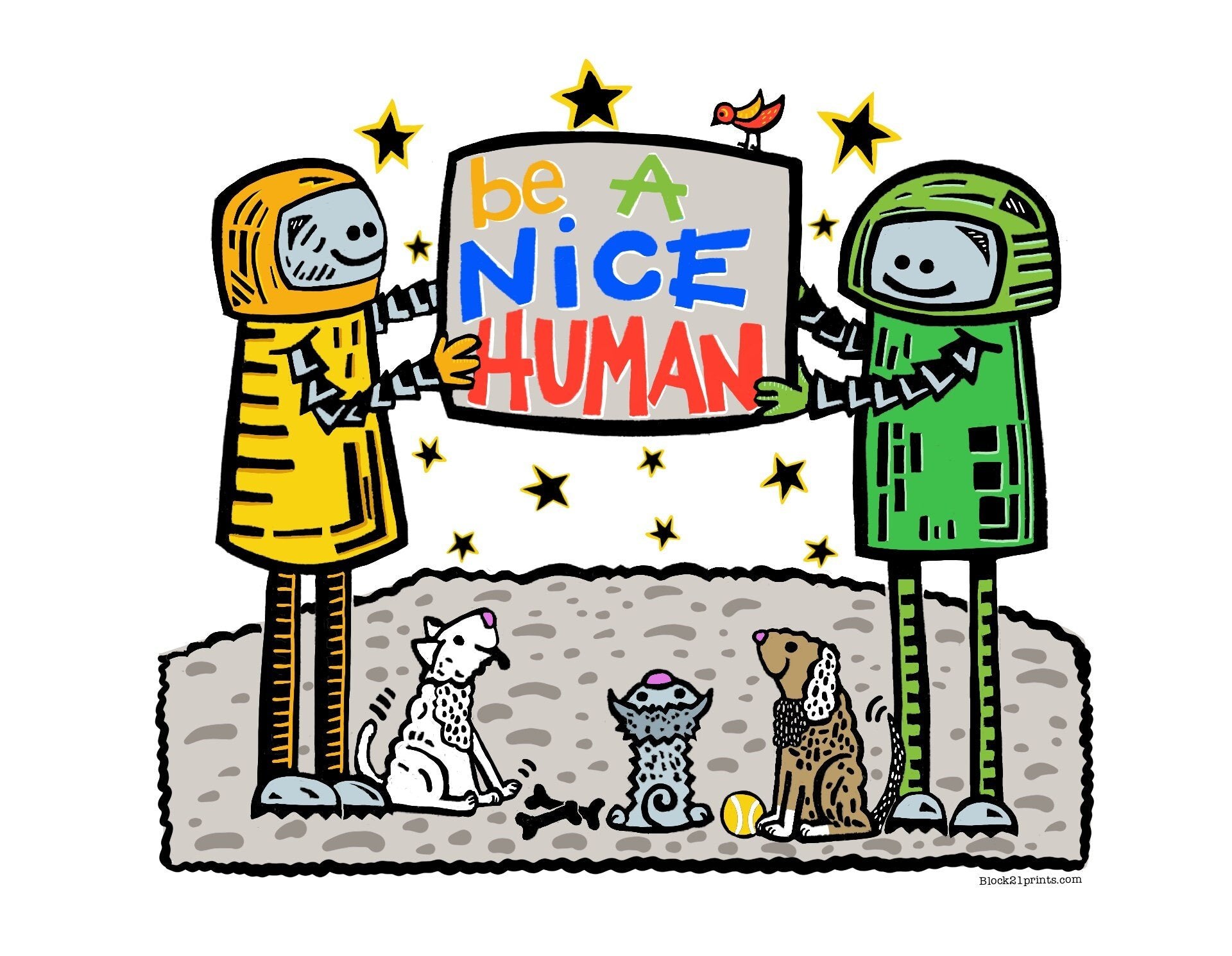 Be a Nice Human- Sticker