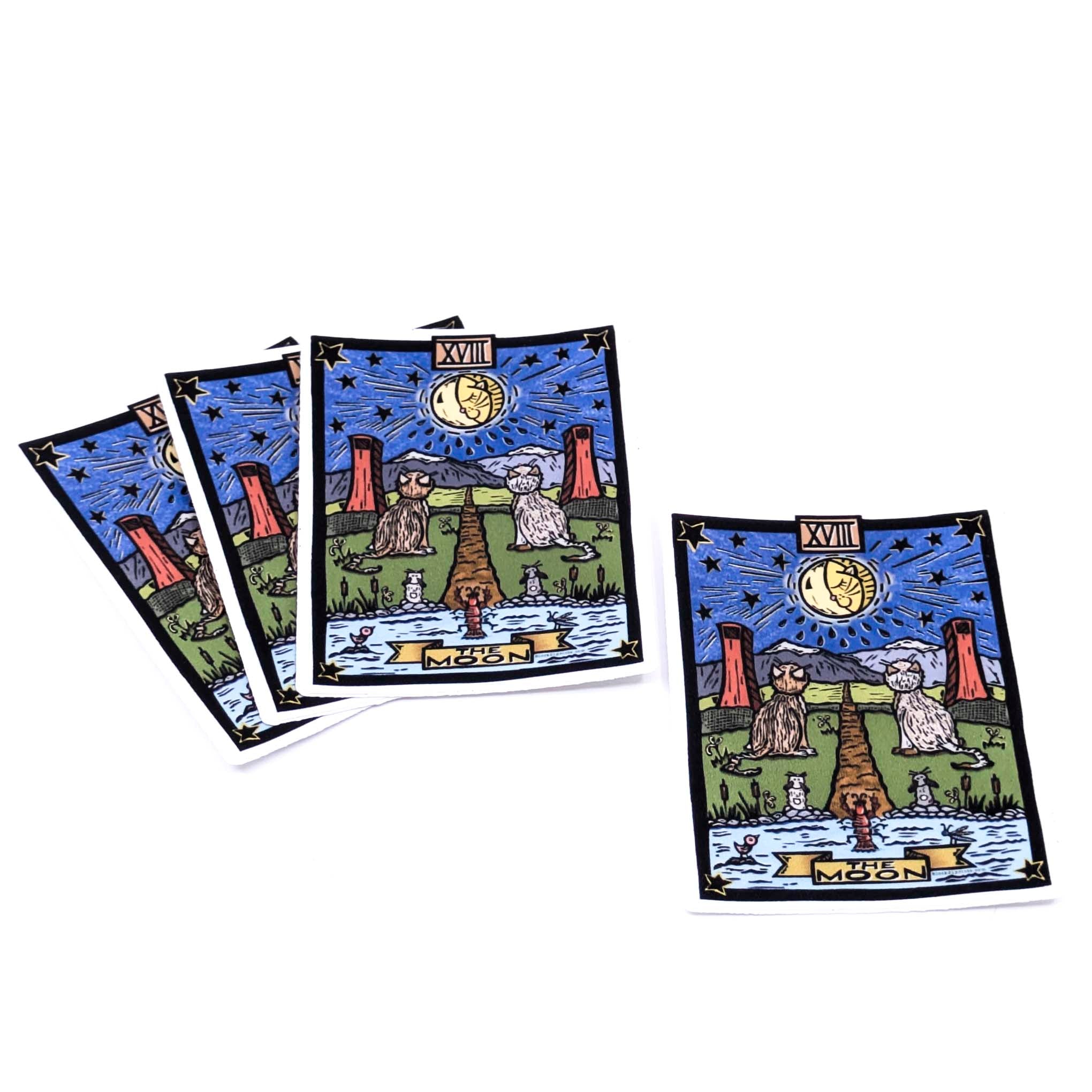 The Moon Tarot Card- Sticker