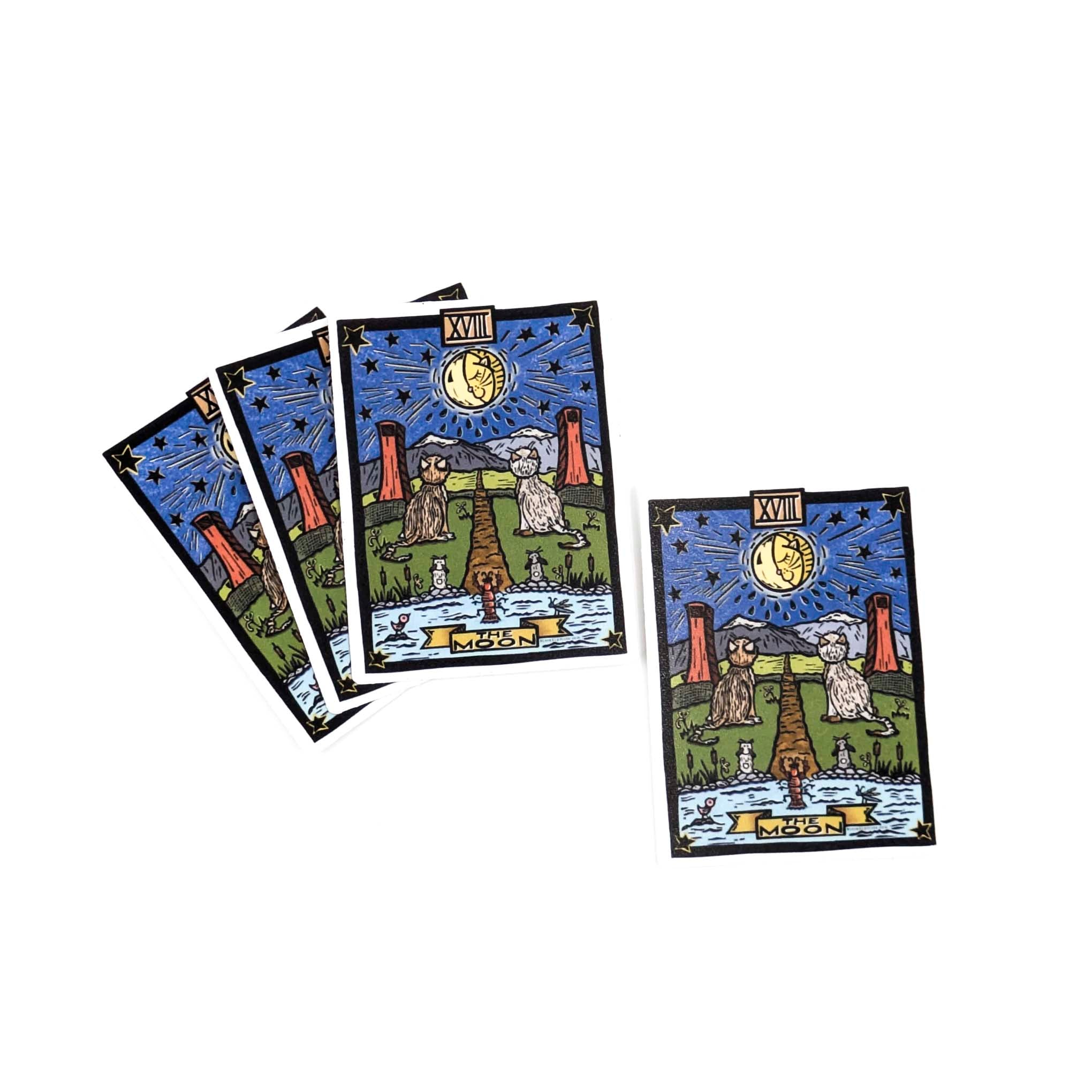The Moon Tarot Card- Sticker