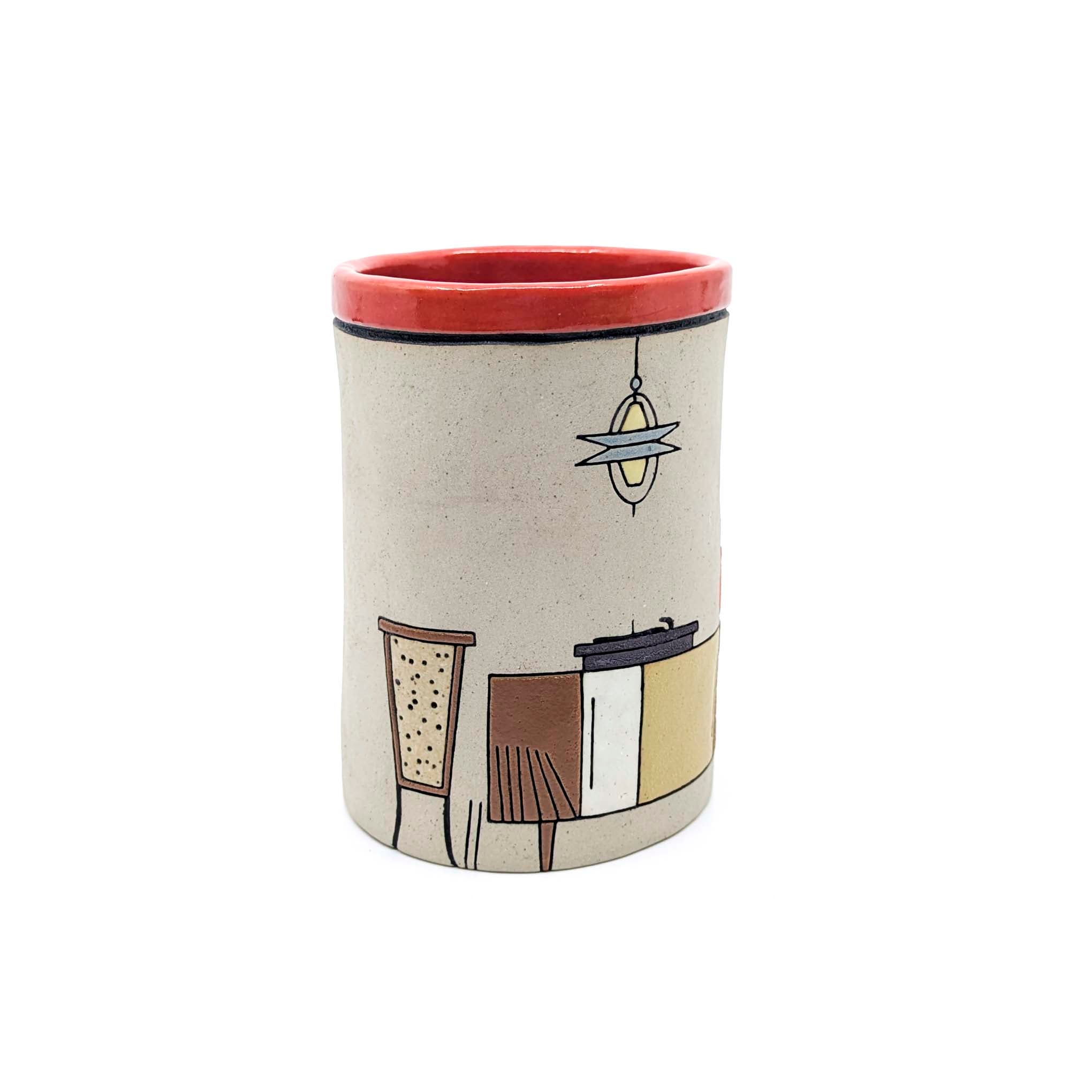 Mid Century Modern Record Player- Cup