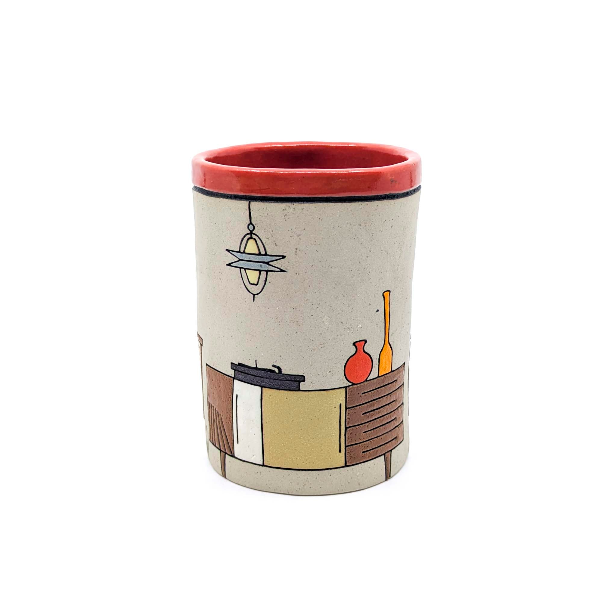 Mid Century Modern Record Player- Cup