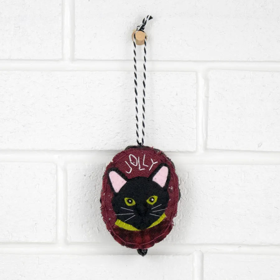 Modern as Folk - Jolly Black Cat - Ornament - VISUAL INDEX