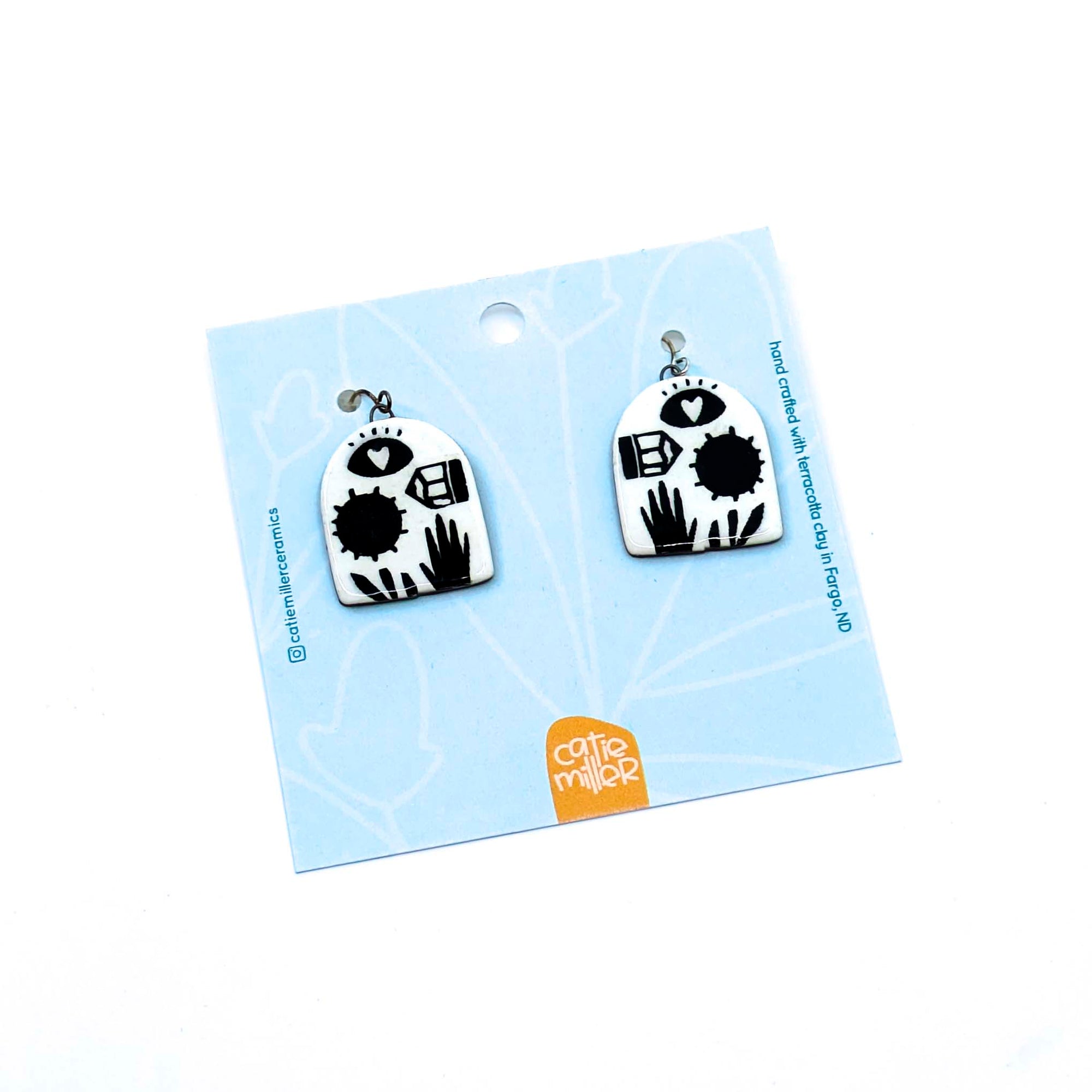 Iconic Dangle Earrings B&W