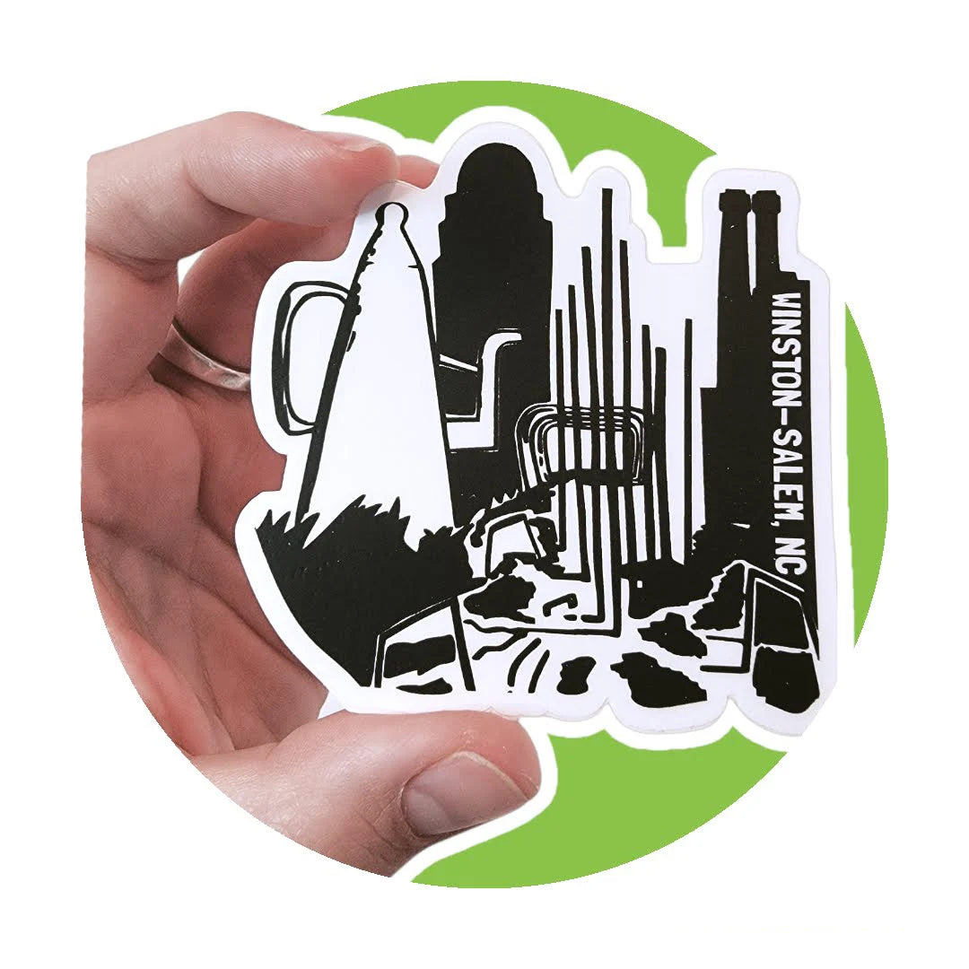 Coffee Pot Skyline Sticker