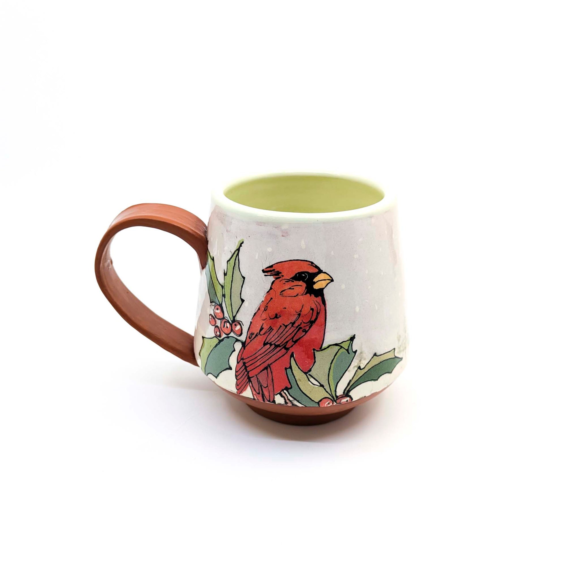 Cardinal with Holly Branches Mug