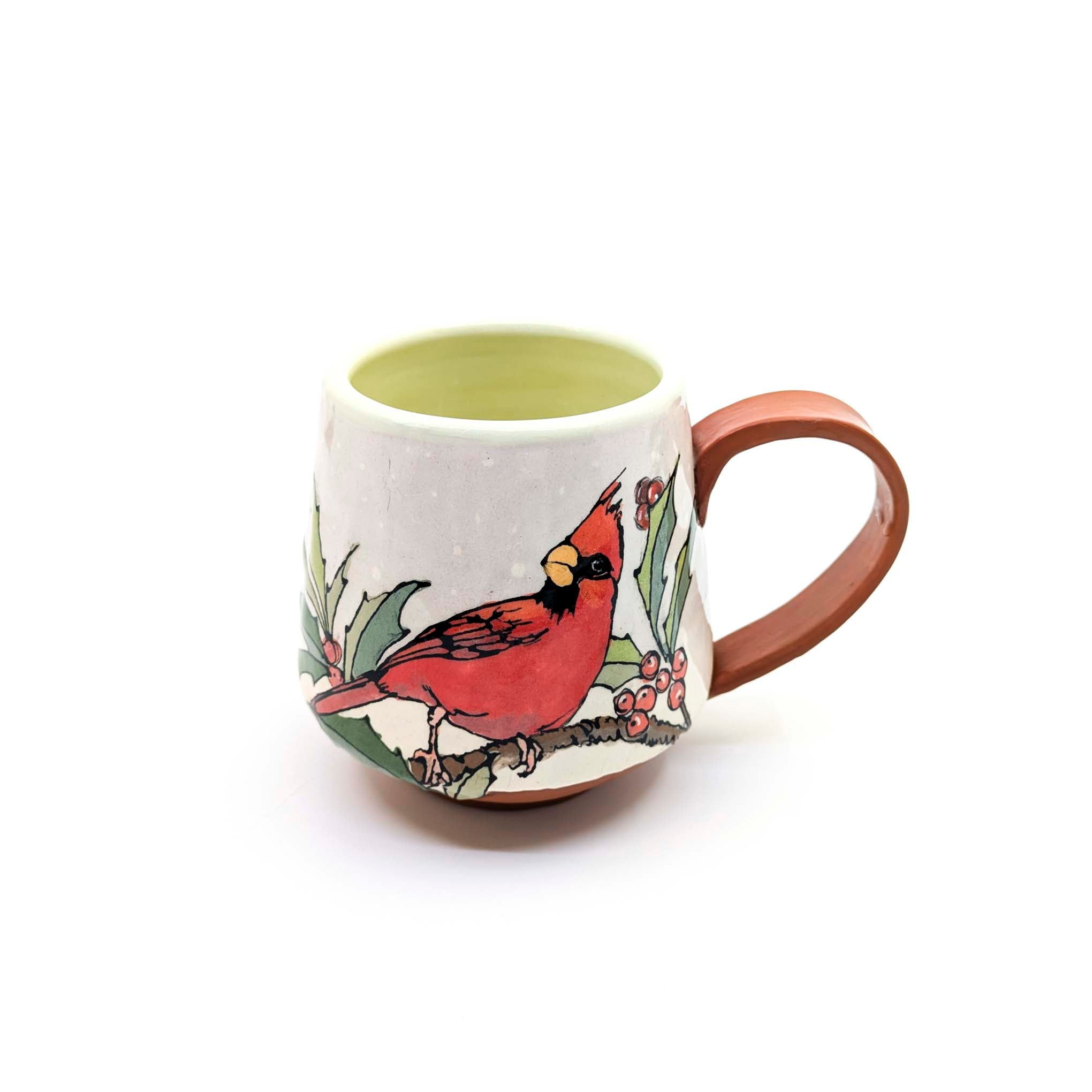 Cardinal with Holly Branches Mug