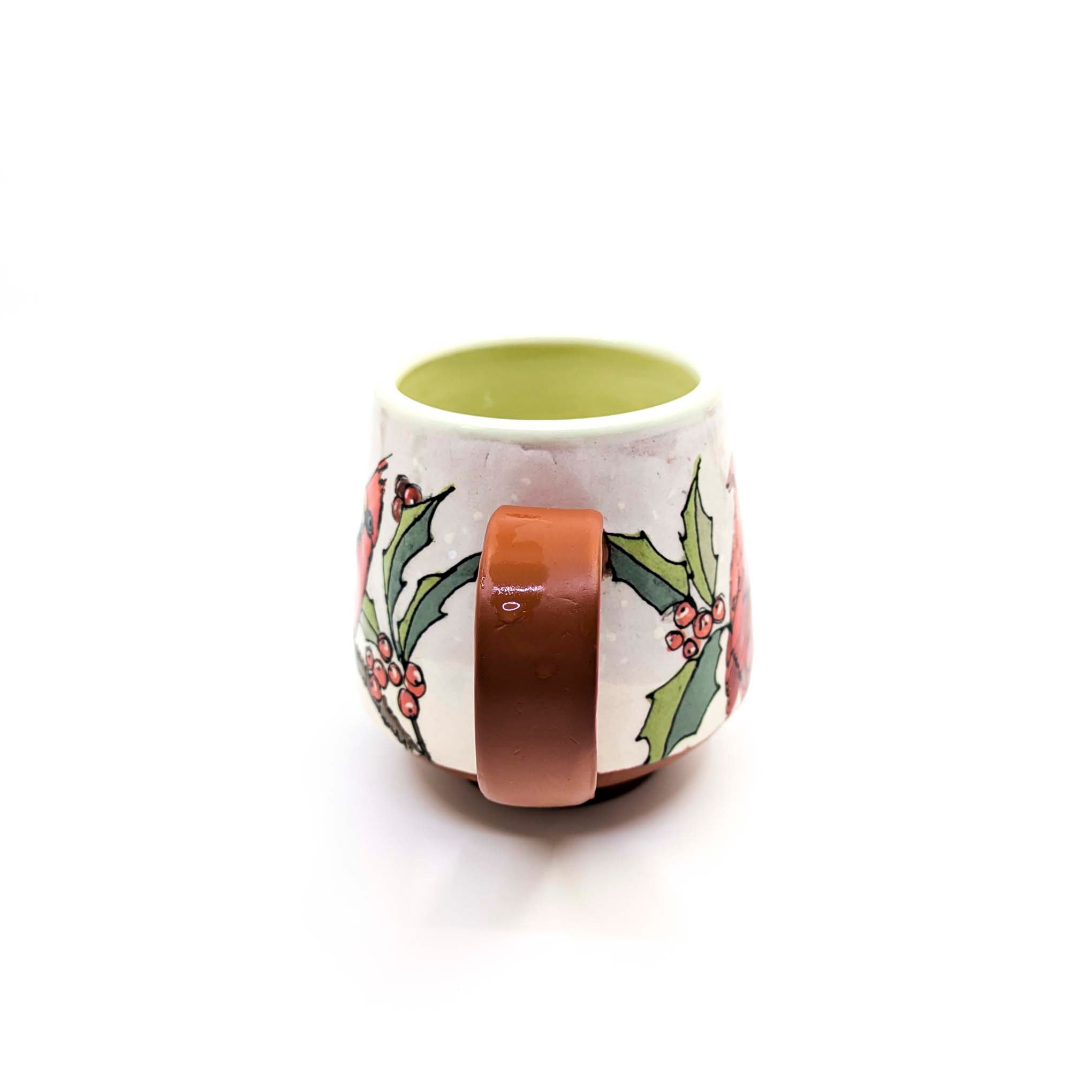 Cardinal with Holly Branches Mug