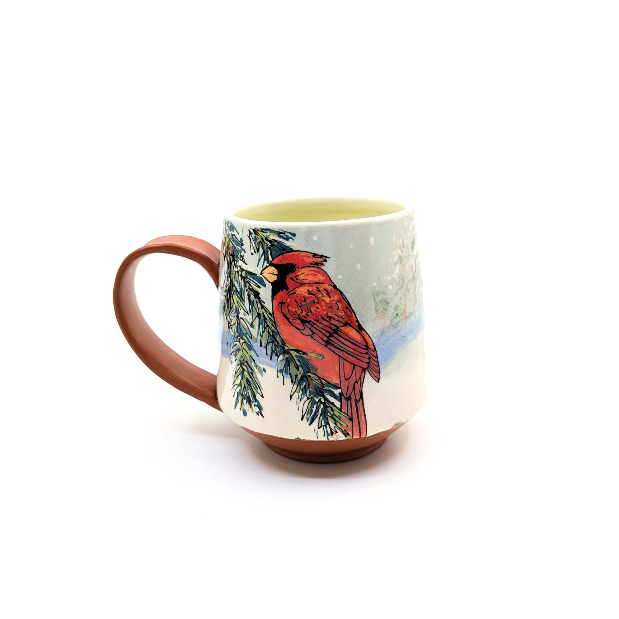 Cardinal Pine & Winter Scene Mug