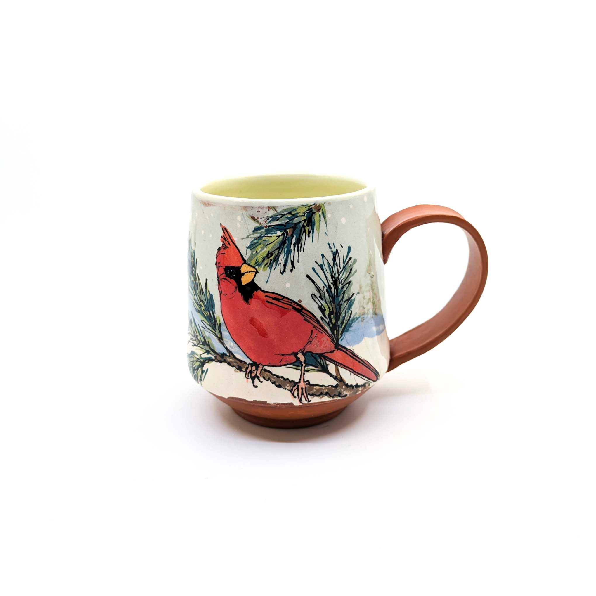 Cardinal Pine & Winter Scene Mug
