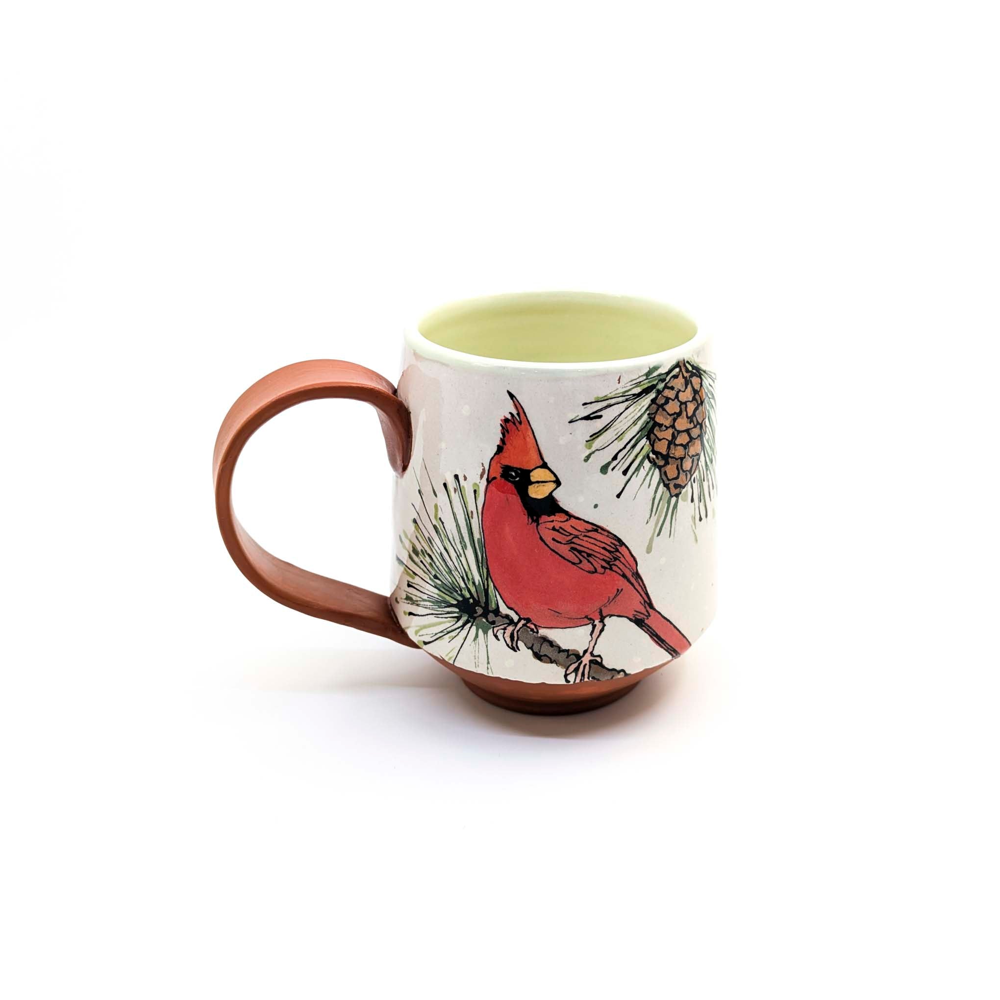 Cardinal with Pinecones Mug