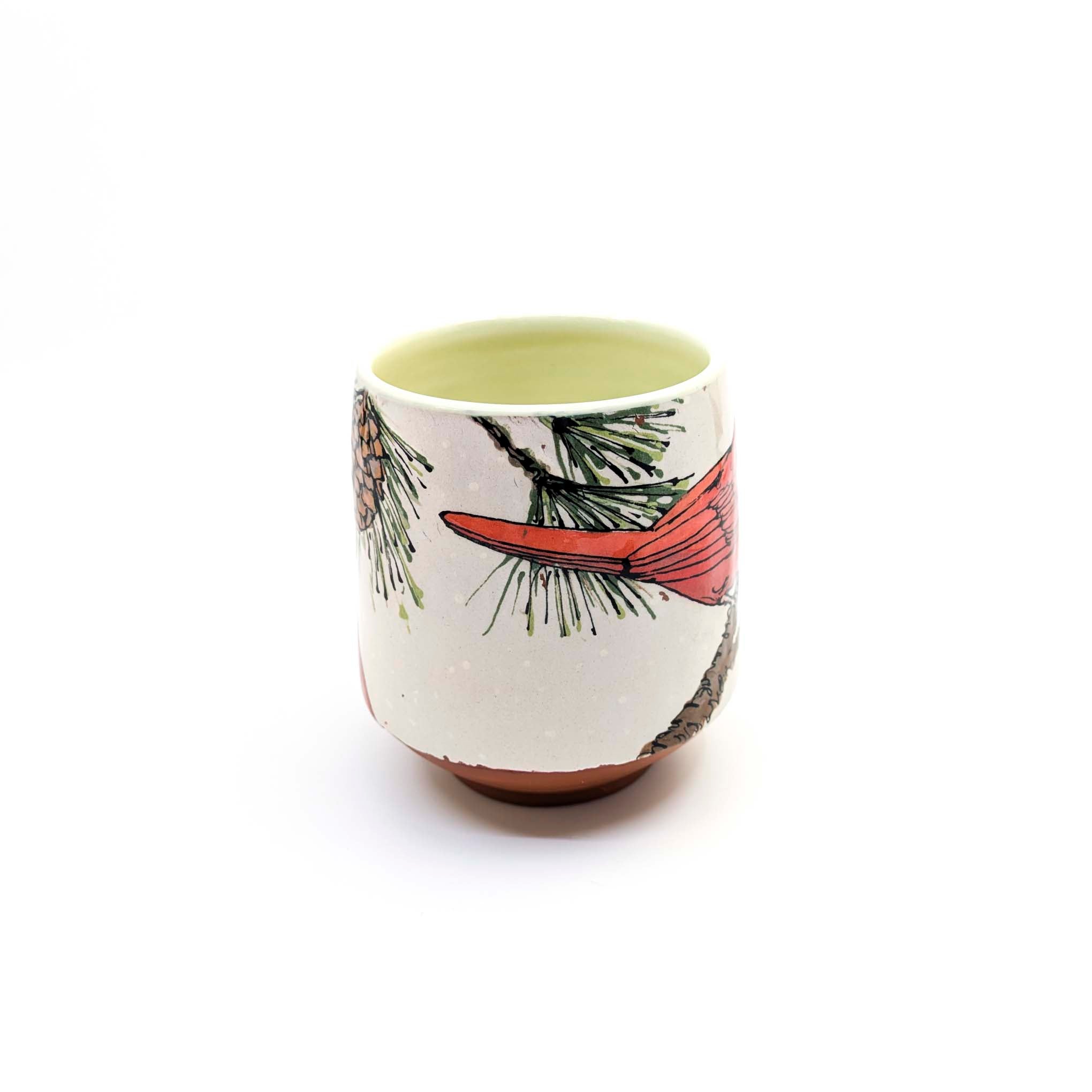Cardinal with Pinecones Mug
